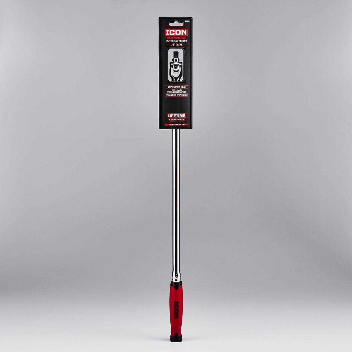 Icon 1/2 in. Drive 25 in. Professional Breaker Bar with TPR Grip - Cheap Fitting