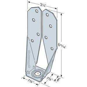 Simpson DTT2SS Deck Tension Tie w/1.5 SDS Screws - Cheap Fitting