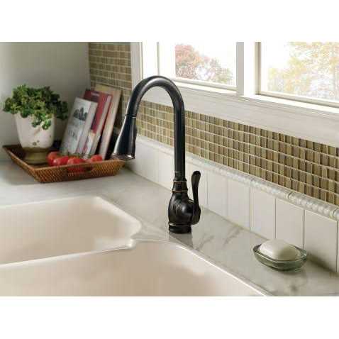 Moen Anabelle Single Handle Pull-Down Kitchen Faucet CA87003BRB - Cheap Fitting