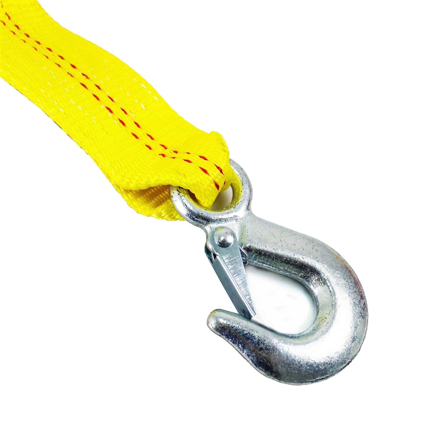 Hfs 2 X 30′ 4.5 Ton 2 Inch X 30 Ft. Polyester Tow Strap Rope 2 Hooks 10,000lb Towing Recovery - Cheap Fitting