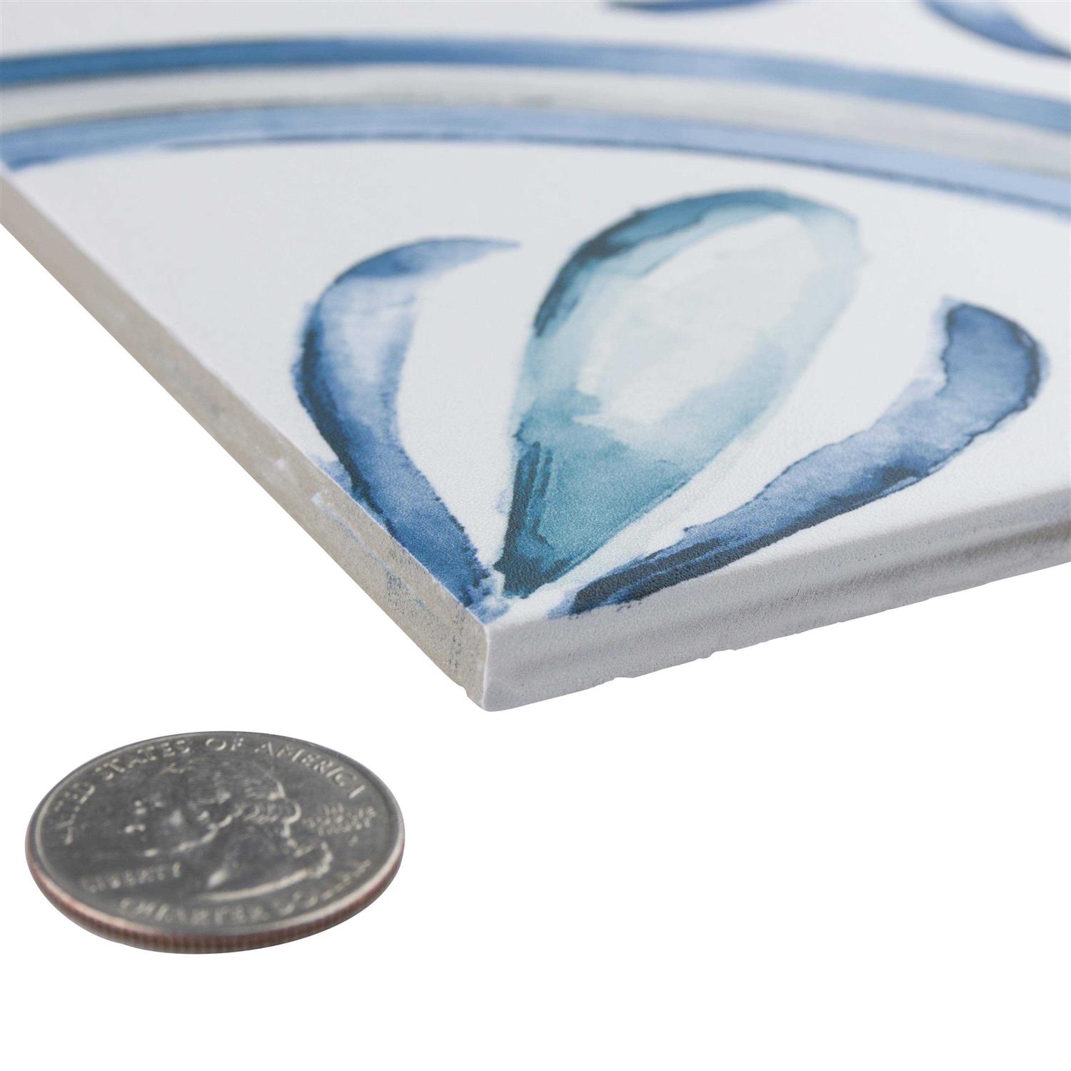 Merola Tile Saint Germain Gele Deco Rivette 5-3/4 in. x 5-3/4 in. Porcelain Floor and Wall Tile - Cheap Fitting