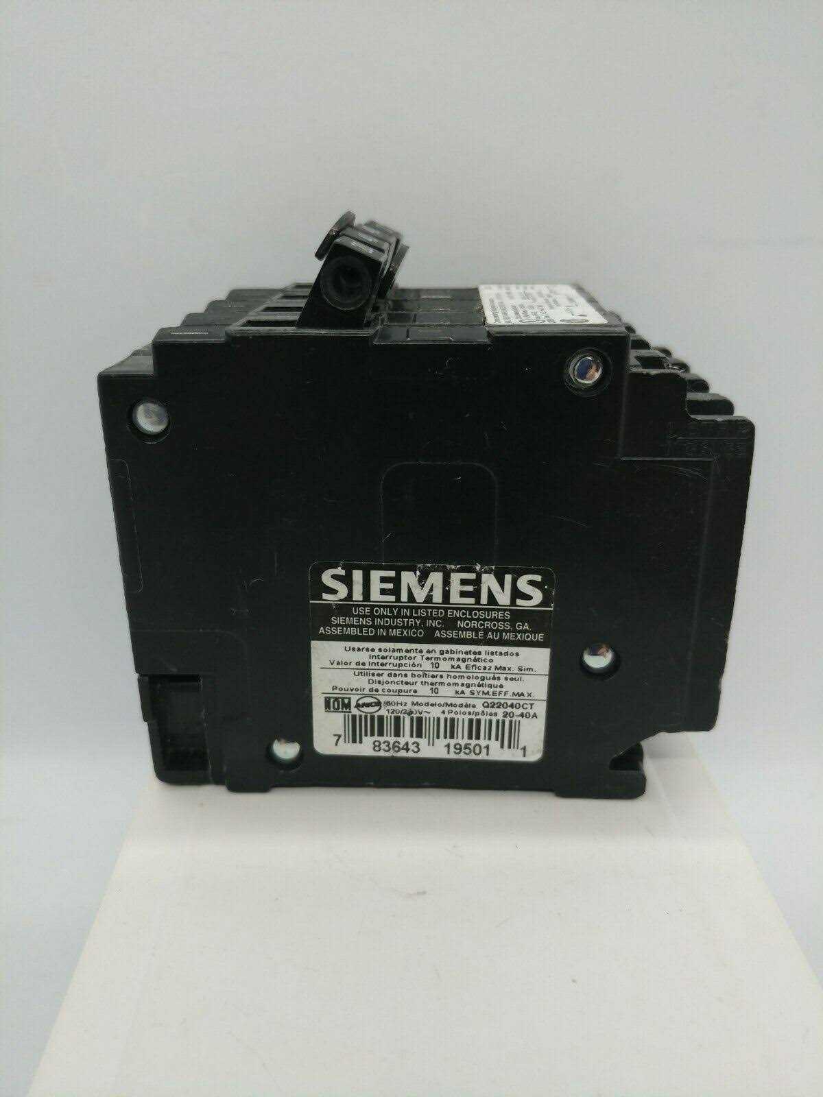 Siemens Q22040CT Breaker - Cheap Fitting