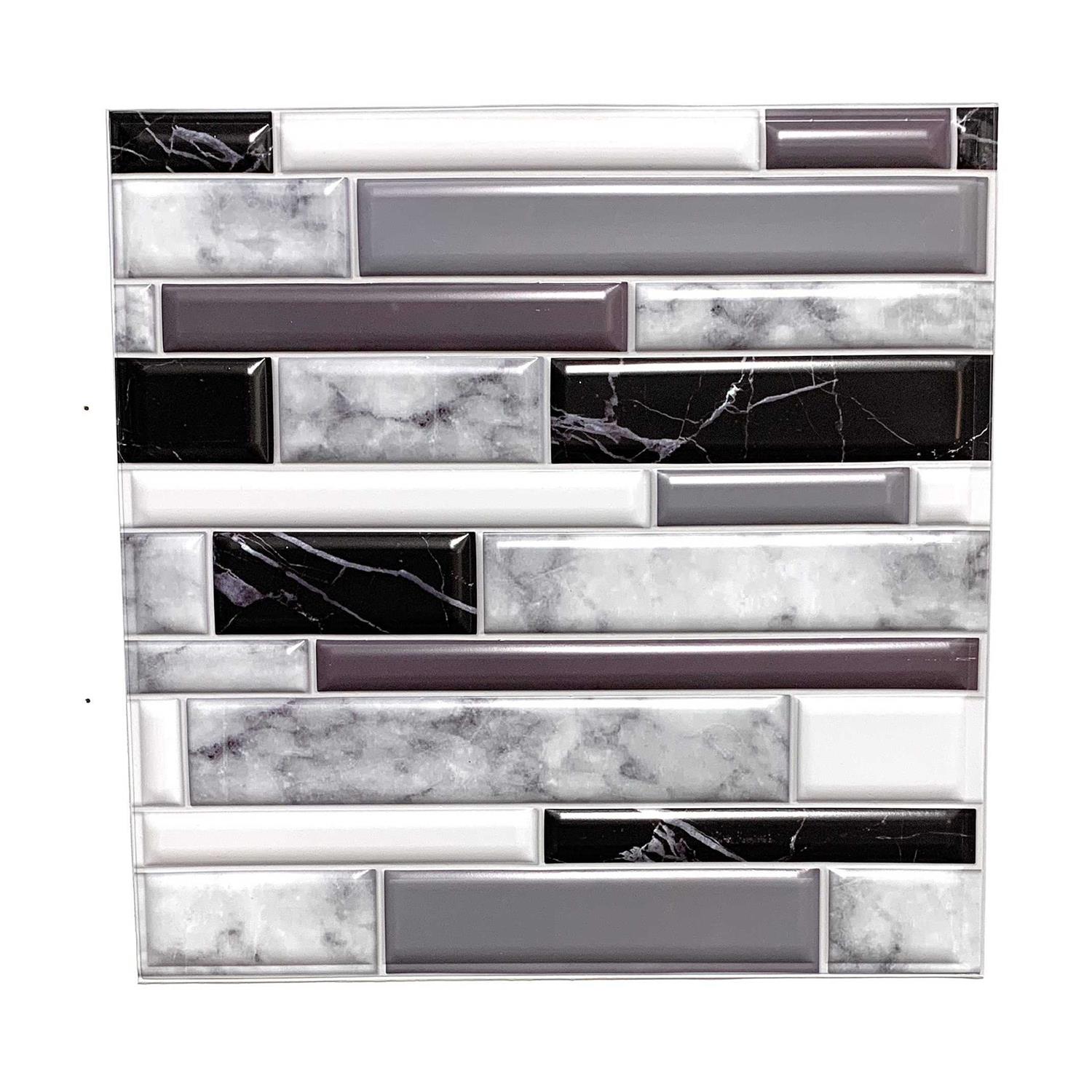 60 Tool Bench Hardware Mosaic Black & White Self-Adhesive Wall Tile - Cheap Fitting