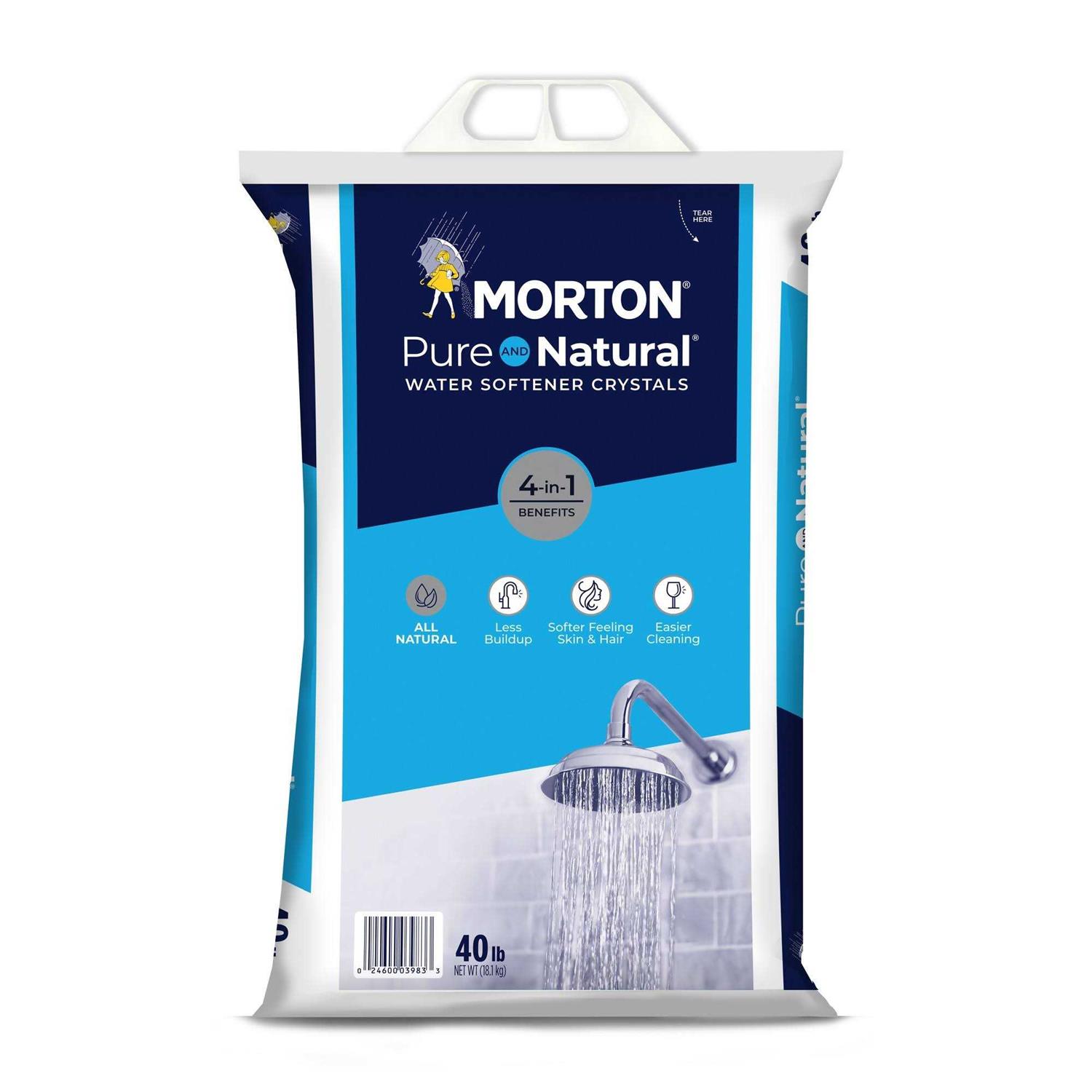 Morton Pure and Natural Water Softener Salt Crystals - Cheap Fitting