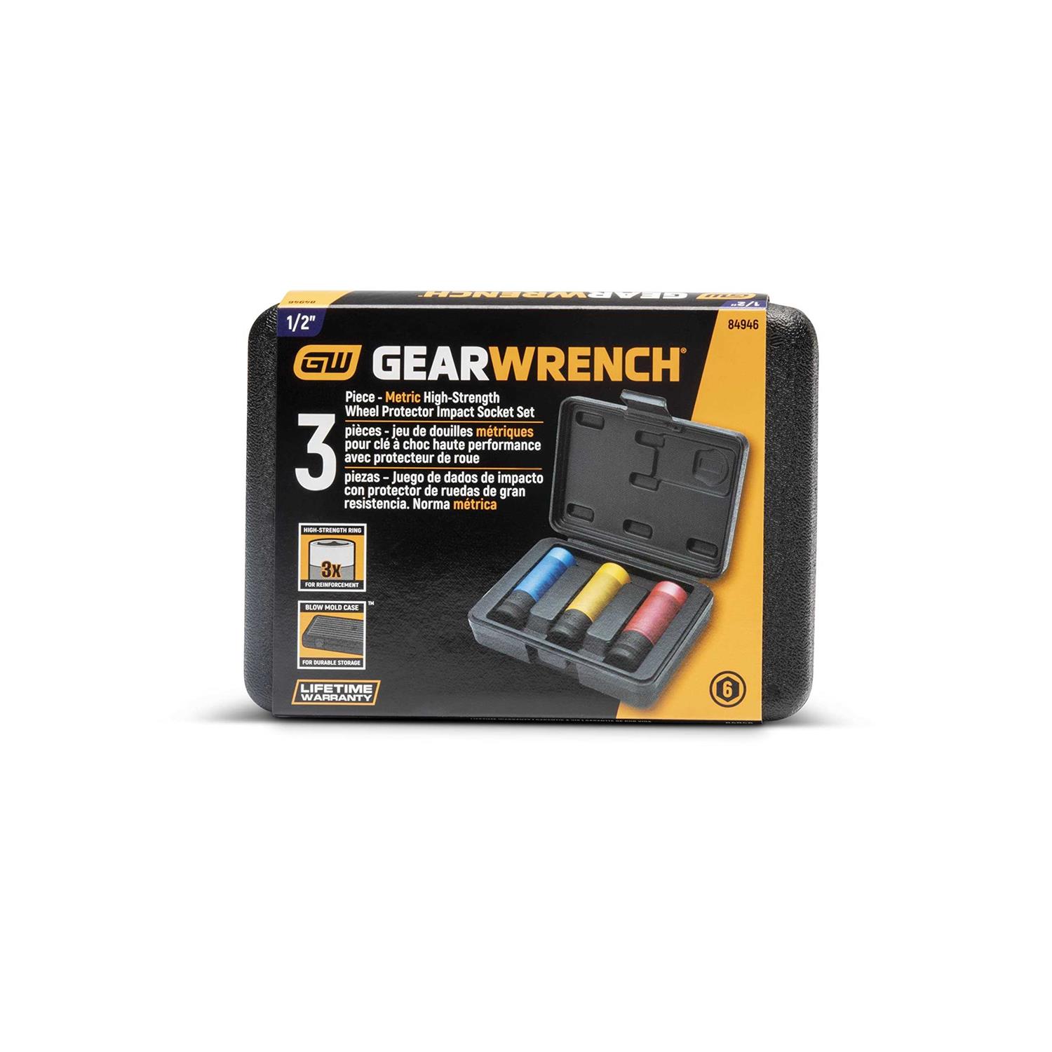 Gearwrench 84946 3 Pc. Metric High-Strength Wheel Protector Impact Socket Set - Cheap Fitting