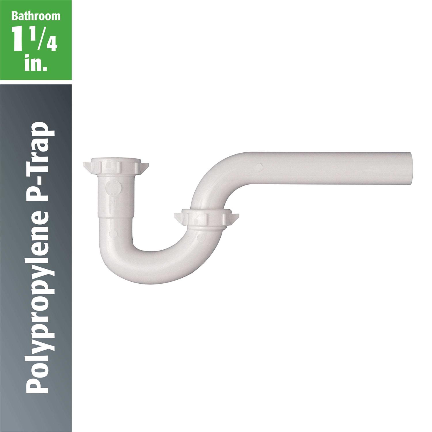Keeney 1-1/4 In. White Plastic P-Trap - Cheap Fitting