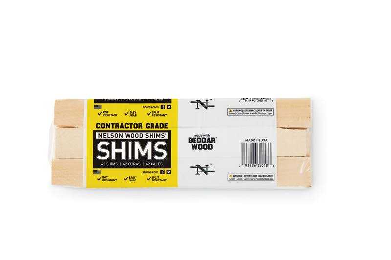 Nelson Wood Shims 12 in. Wood Shim - Cheap Fitting