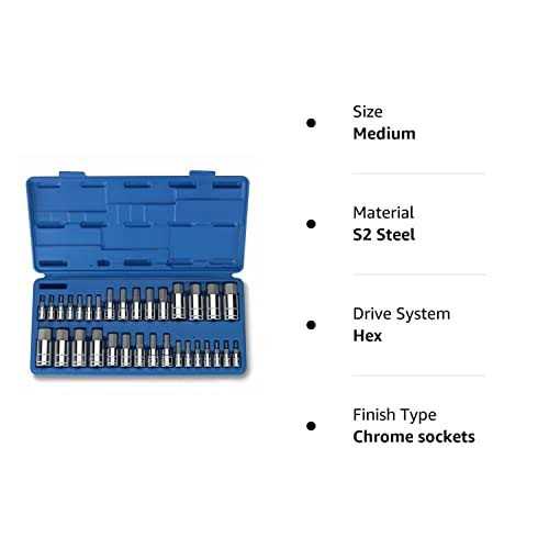 32 Pc Master Allen Wrench Bit Kit Hex Key For Ratchet Socket Tool Sae Metric Set at MechanicSurplus.com - Cheap Fitting