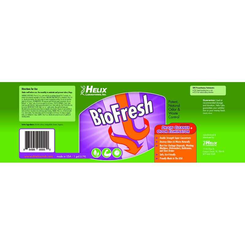 Biofresh Enzyme Drain Cleaner & Odor Eliminator. Deodorizes and Unclogs Smelly Garbage Disposals, Washing Machines and Slow Drains - Cheap Fitting