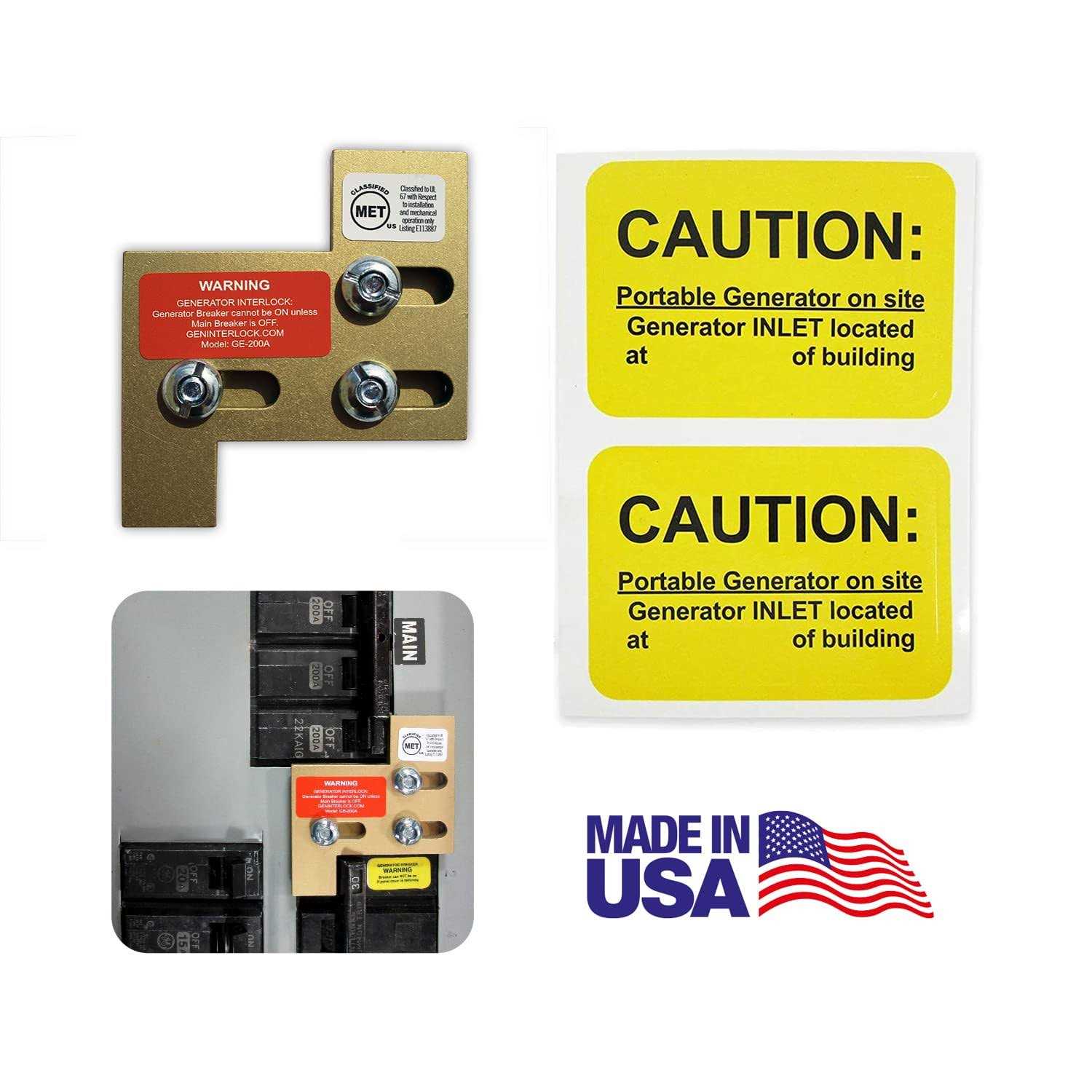 GenInterlock GE-200A Generator Interlock Kit Breaker Panel 150/200 Amp Panels General Electric GE - Cheap Fitting