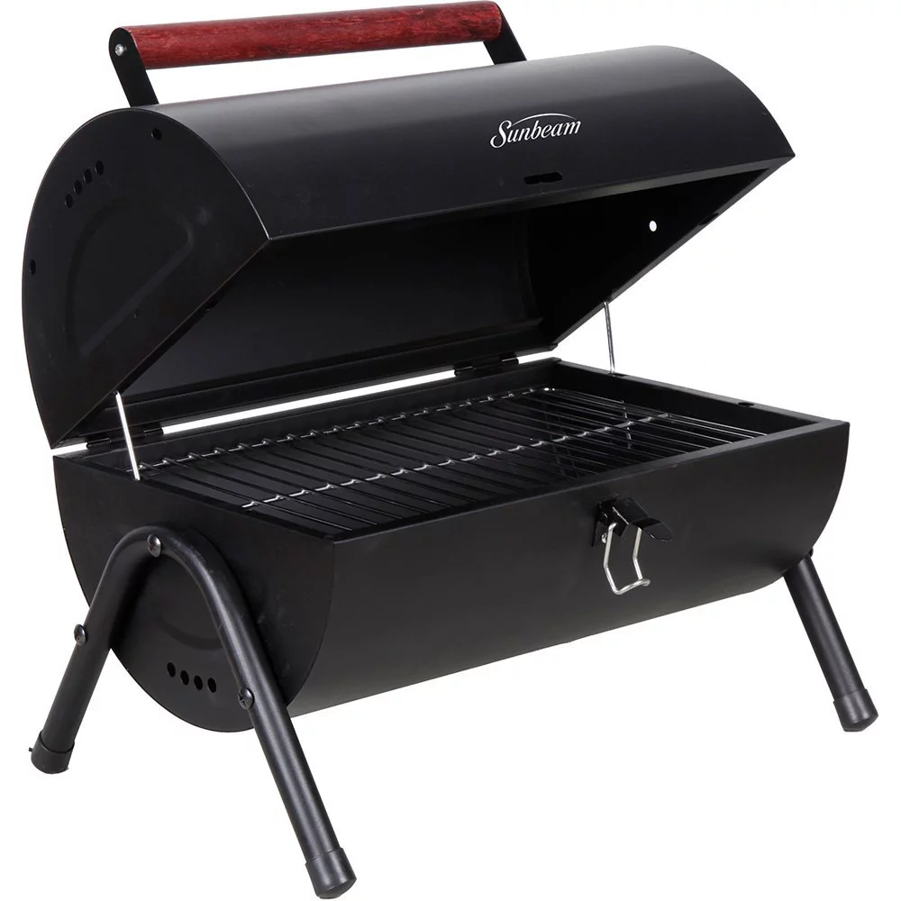 Gibson Home Delwin Carbon Steel Portable Barrel Charcoal BBQ Grill, 15
