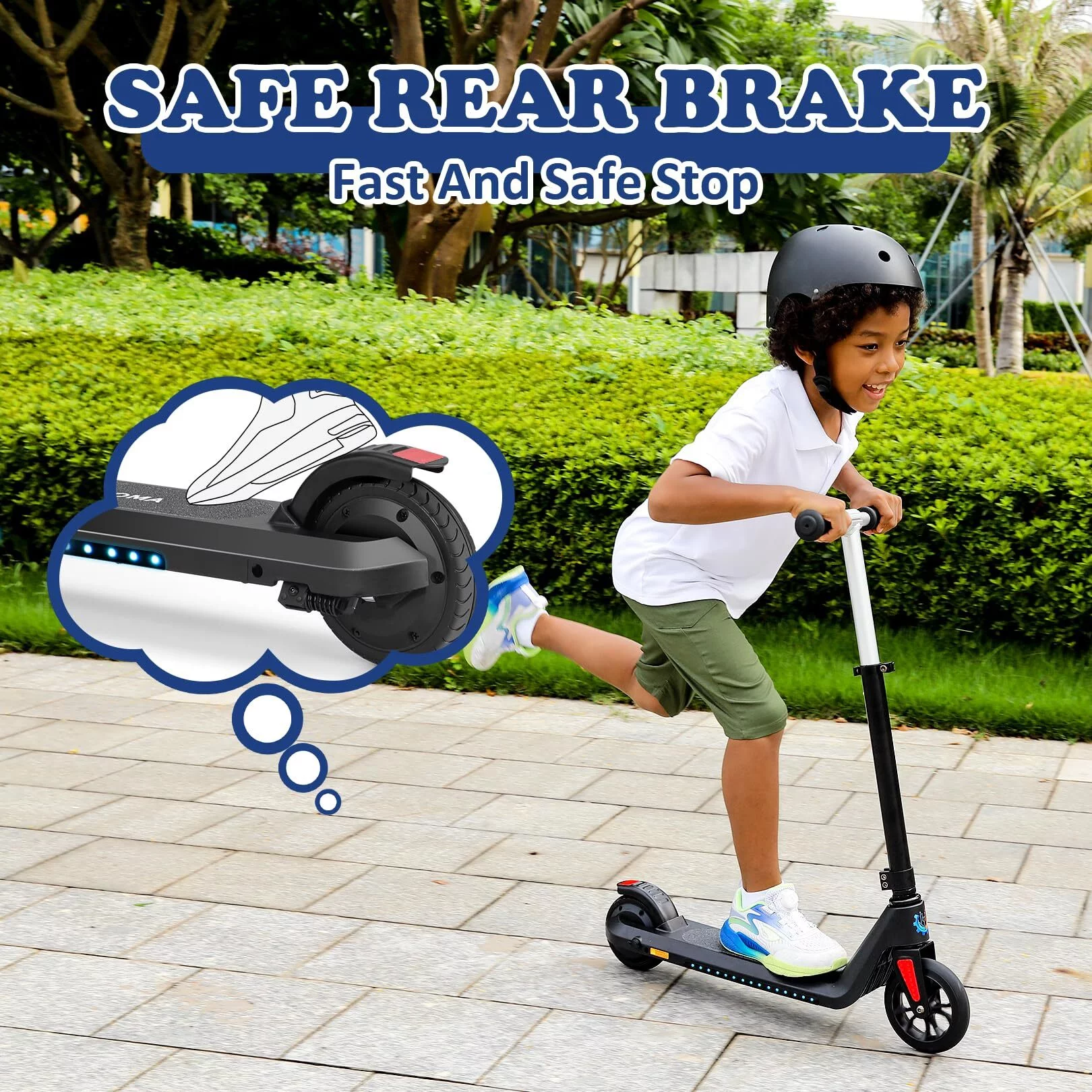 Electric Scooter, Foldable Electric Scooter for Kids Ages 8-15, Up to 10 MPH & 7 Miles, LED Display, Colorful LED Lights, Lightweight Kids Electric Scooter - Cheap Fitting