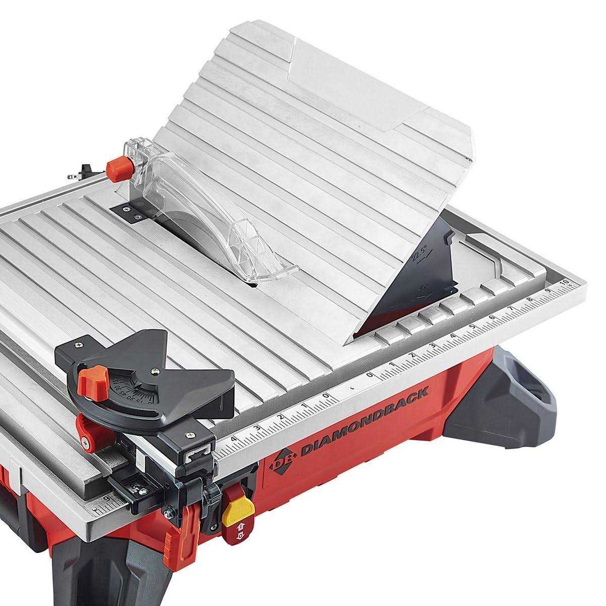 Diamondback 6.5 Amp 7 in. Table Top Wet Tile Saw with Tilting Bevel Table - Cheap Fitting