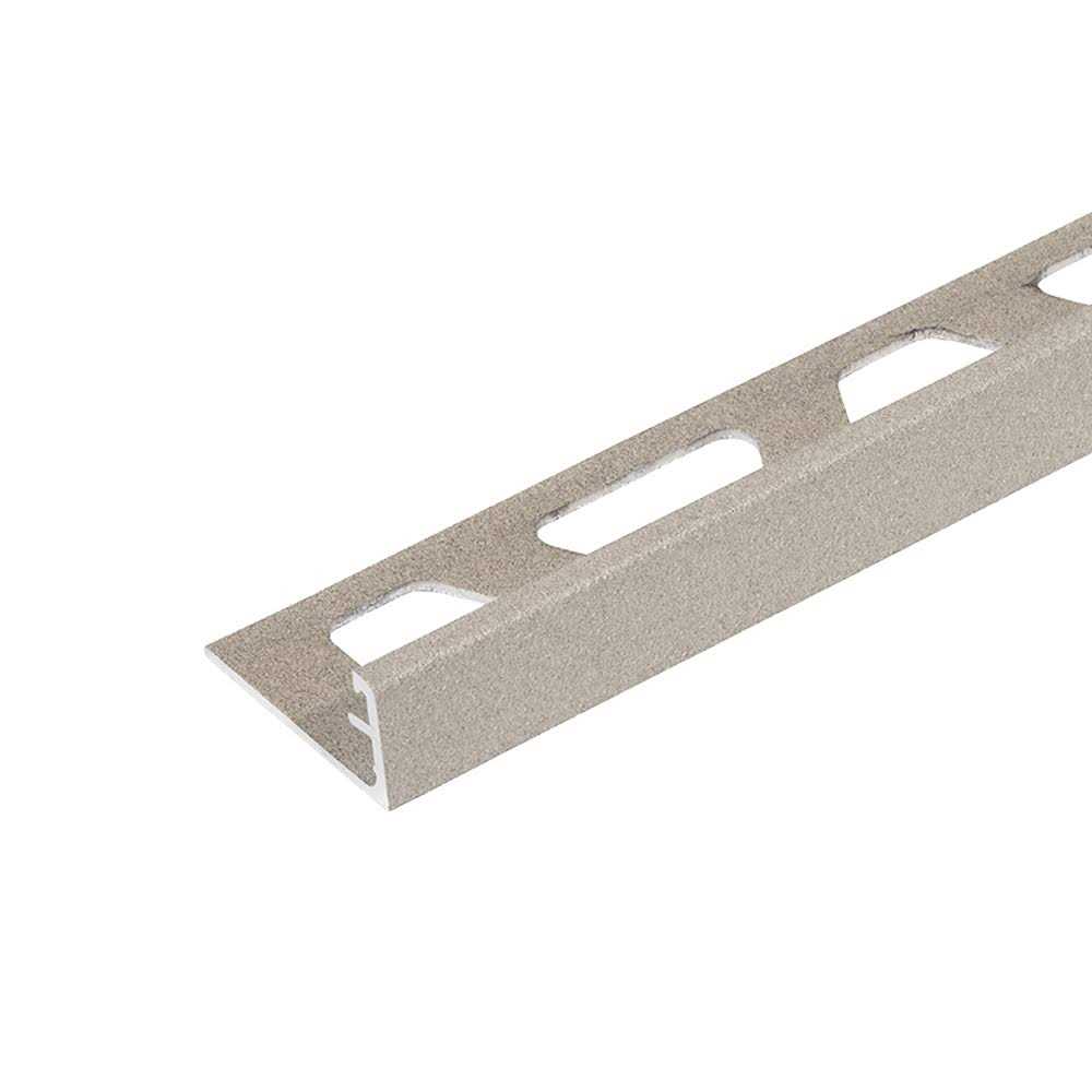 Schluter Systems Schiene 0.5-in W x 98.5-in L Greige Textured Color-coated Aluminum L-angle Tile Edge Trim A60TSBG - Cheap Fitting
