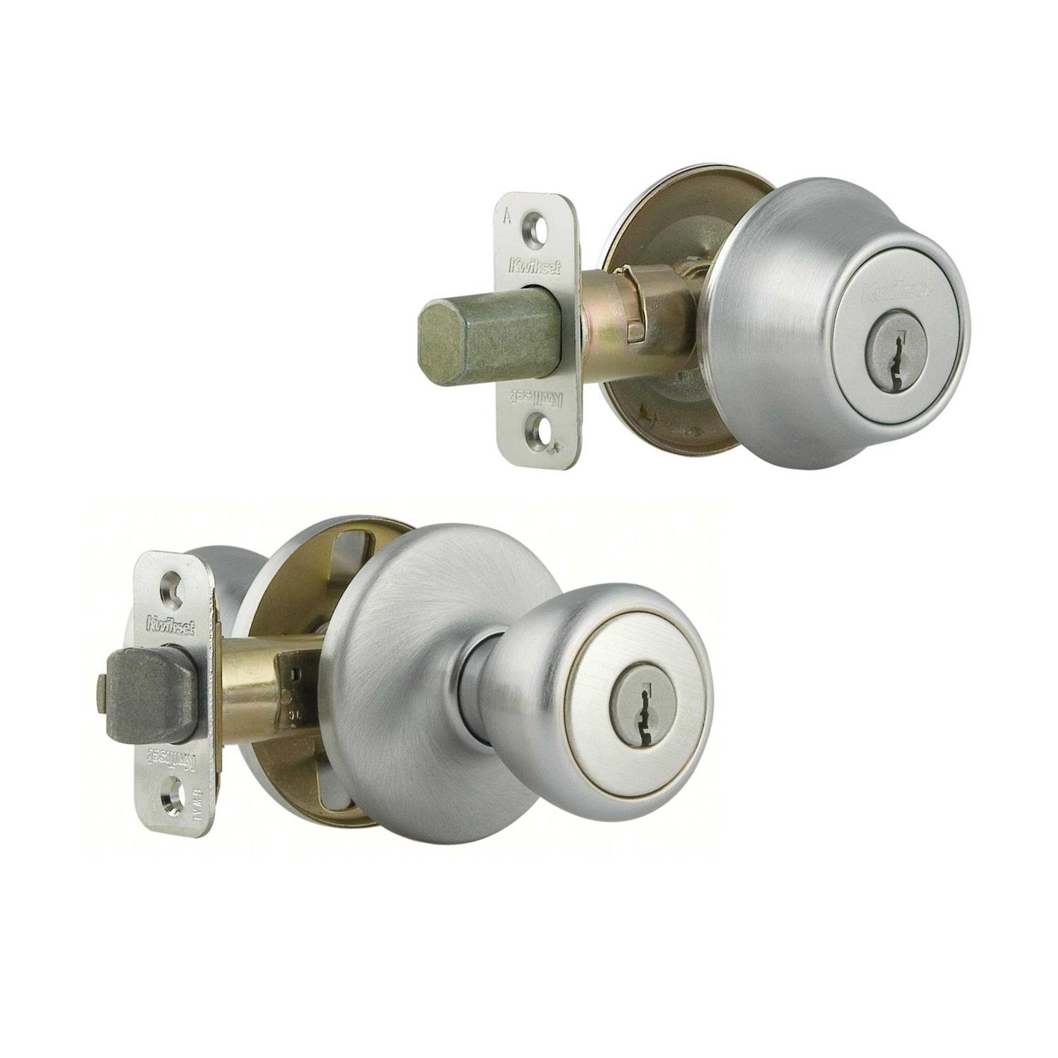 Kwikset Tylo Brass Entry and Double Cylinder Deadbolt - Cheap Fitting
