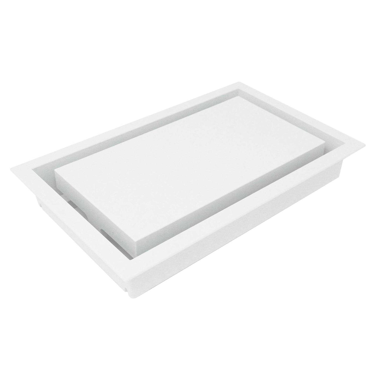 Aria Lite 10 in. x 6 in. White Framed Wall Vent - Cheap Fitting
