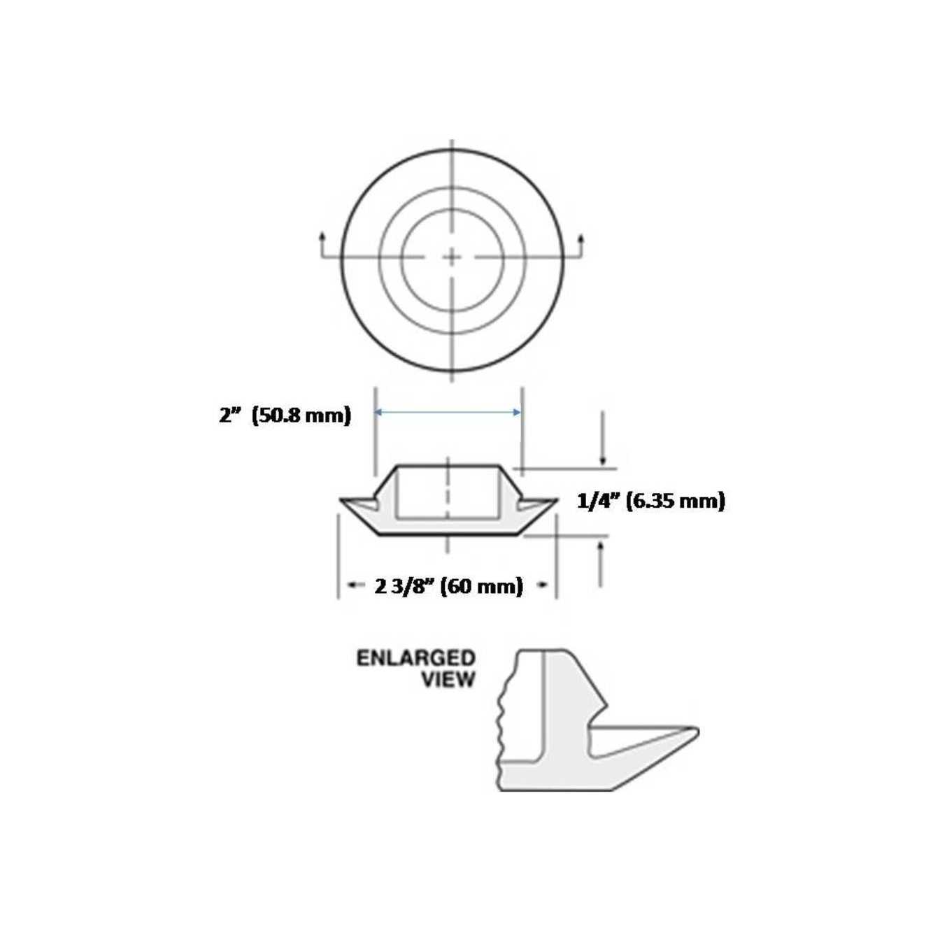 Flush Mount Black Plastic Body and Sheet Metal Hole Plug Qty 1 - Cheap Fitting