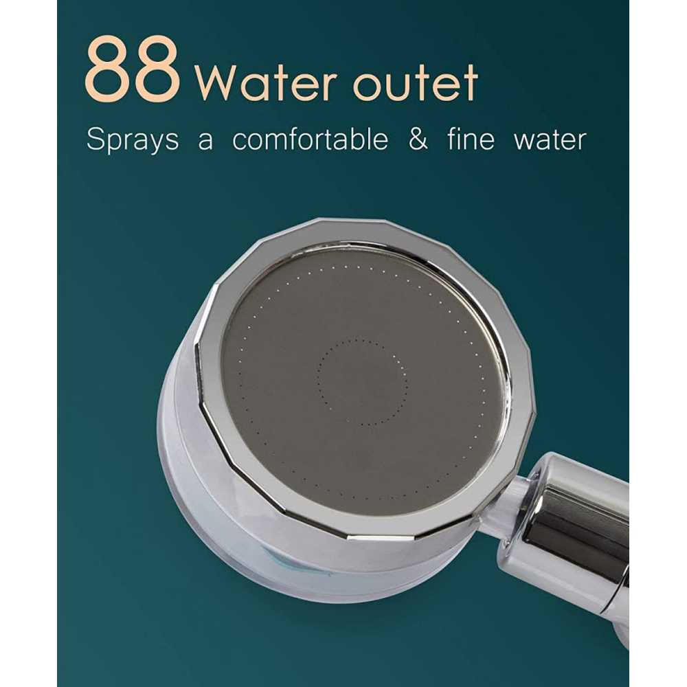 High Pressure Shower Heads, Handheld Turbo Fan Shower, Hydro Jet Shower Head Kit with 3 Filters and Pause Switch - Cheap Fitting