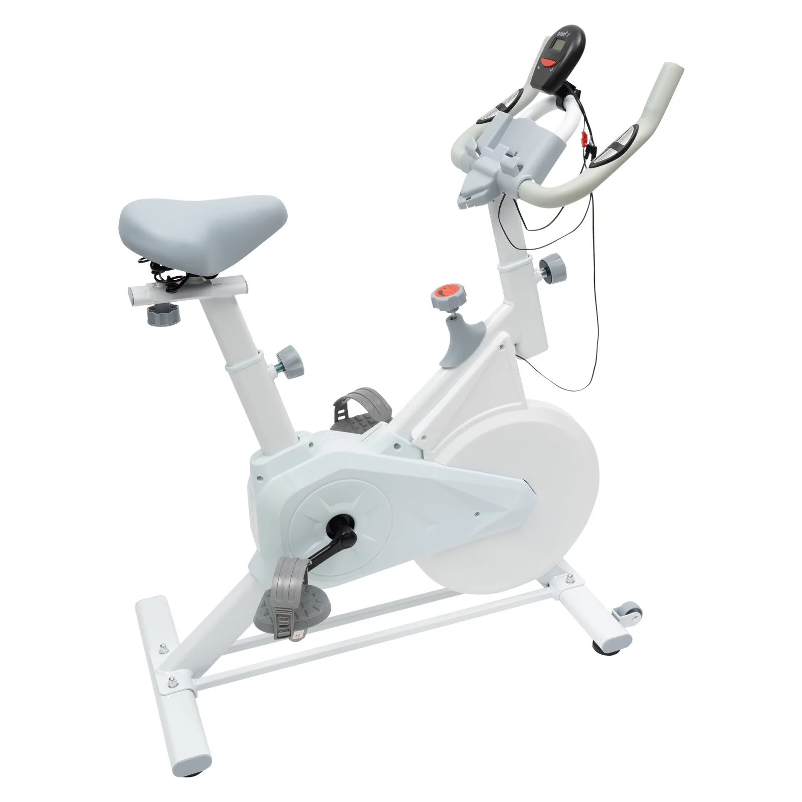 Indoor Cycling Exercise Bike,Stationary Exercise Bikes Home Cardio Workout Bicycle 180lb White - Cheap Fitting
