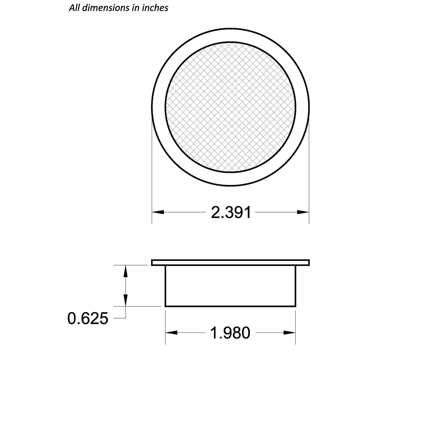 Round Open Screen Vent - Cheap Fitting