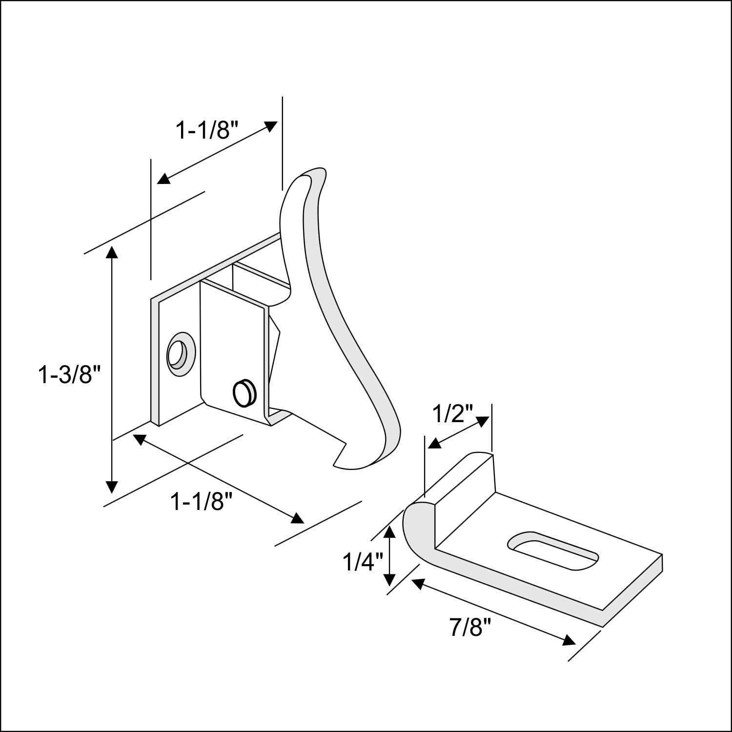 Rok Hardware Extra Heavy Duty Elbow Latch Cabinet Door/Window Catch - Cheap Fitting