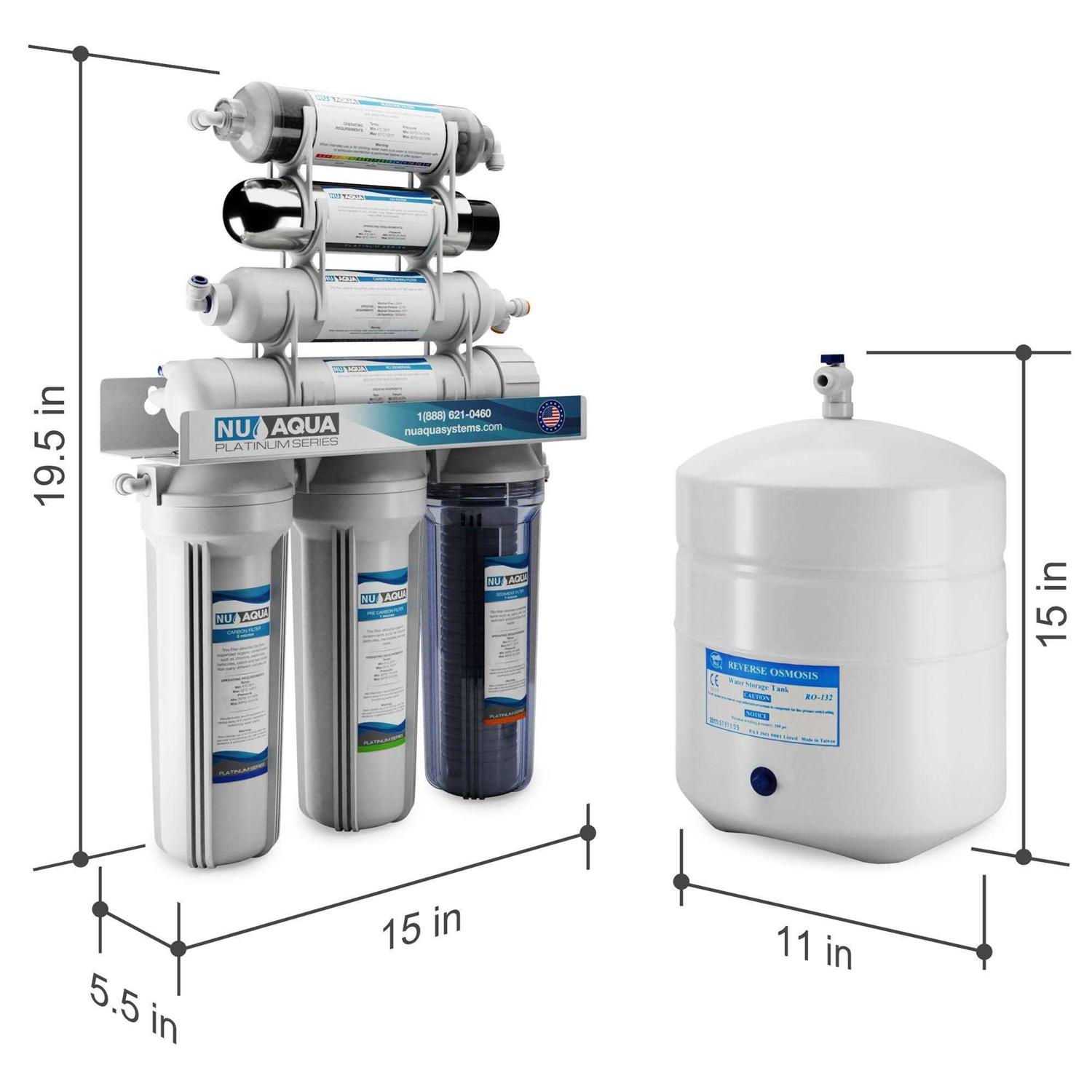 NU Aqua 7-Stage UV & Alkaline Under Sink Reverse Osmosis Water Filter System - Cheap Fitting