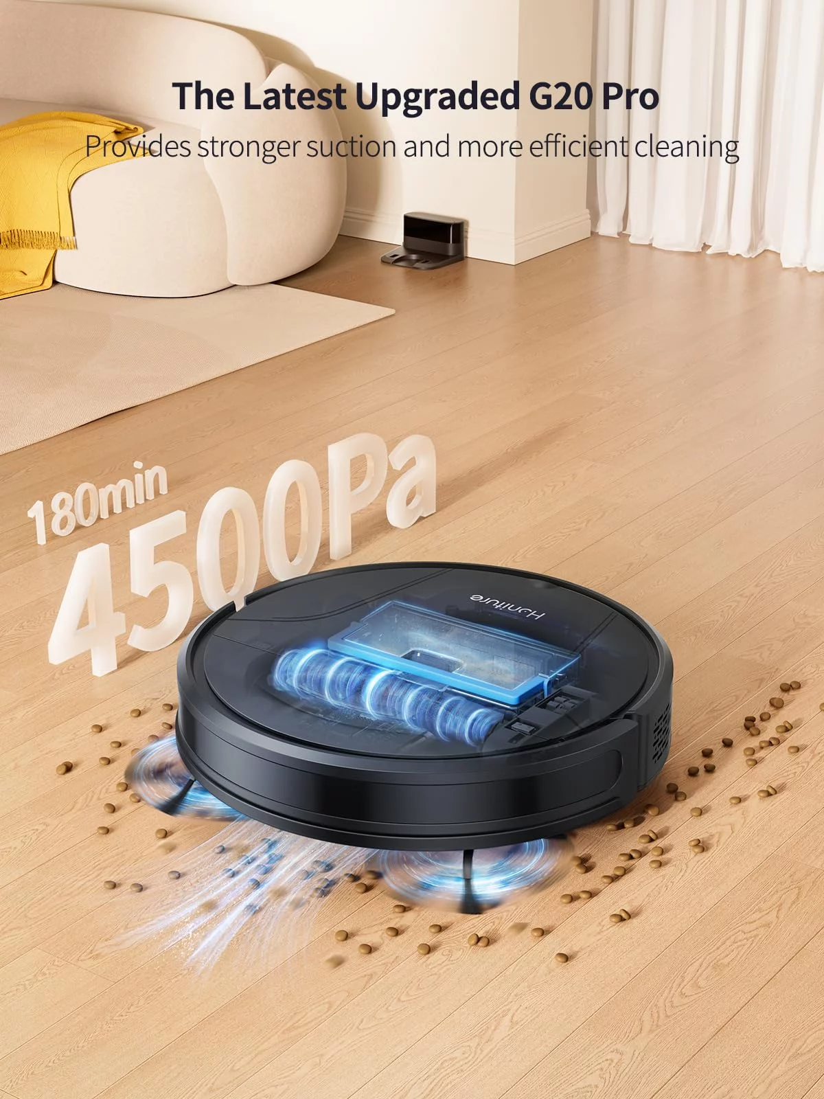 Honiture Robot Vacuum and Mop Combo,3 in 1 Robot Vacuum Cleaner with 4500pa & 180min Runtime, WiFi/App/Alexa Control,250ML Water Tank for Pet Hair,Hard Floors and Carpet - Cheap Fitting