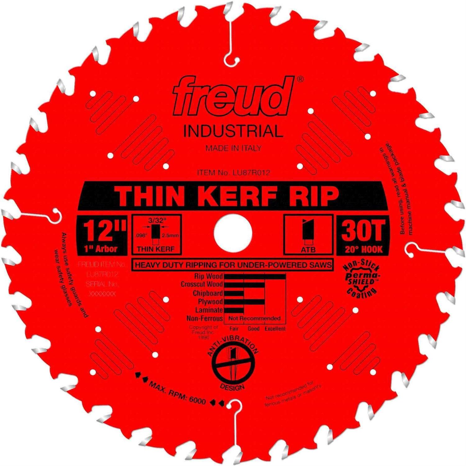 Freud LU87R012 Thin Kerf Rip Blade - Cheap Fitting