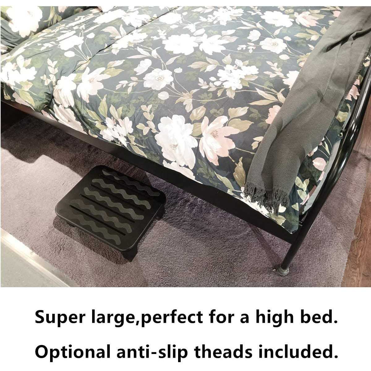 Urforestic Solid Wood Bed Step Stool Super Large/Bedside Steps for High Beds/Solid Wood Super Sturdy Hold Up to 500 LBS - Cheap Fitting