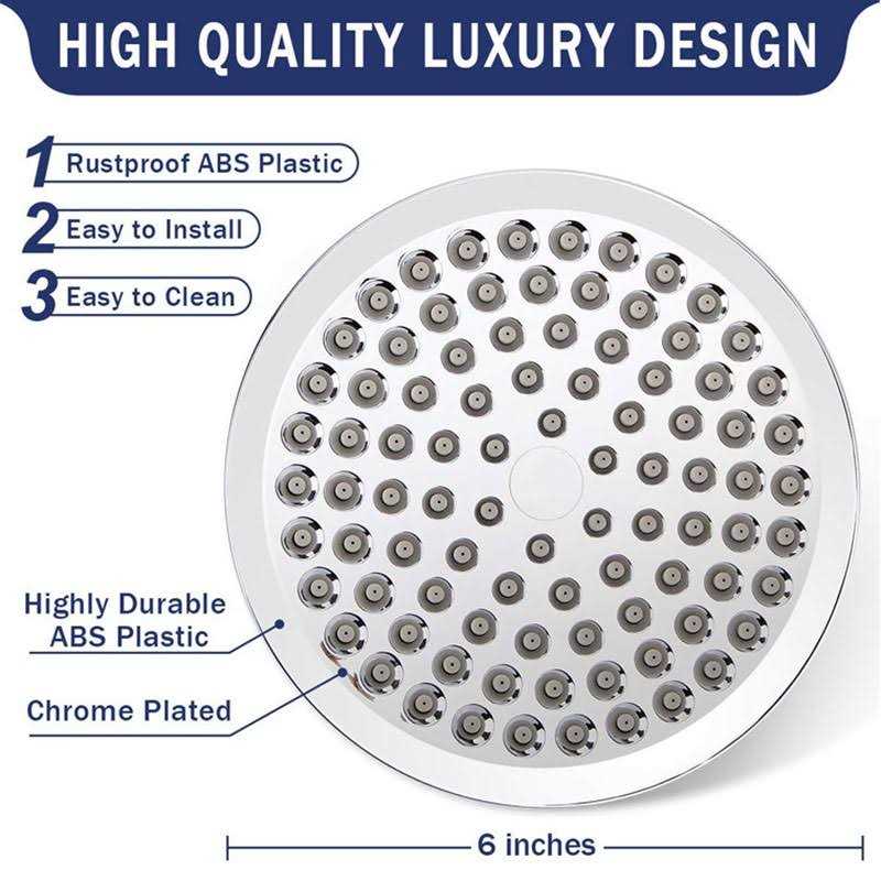 Aqwzh High Pressure Rainfall Shower Head/Handheld Combo Luxury Modern Chrome Plated with 60” Hose Anti-leak with Holder - Cheap Fitting