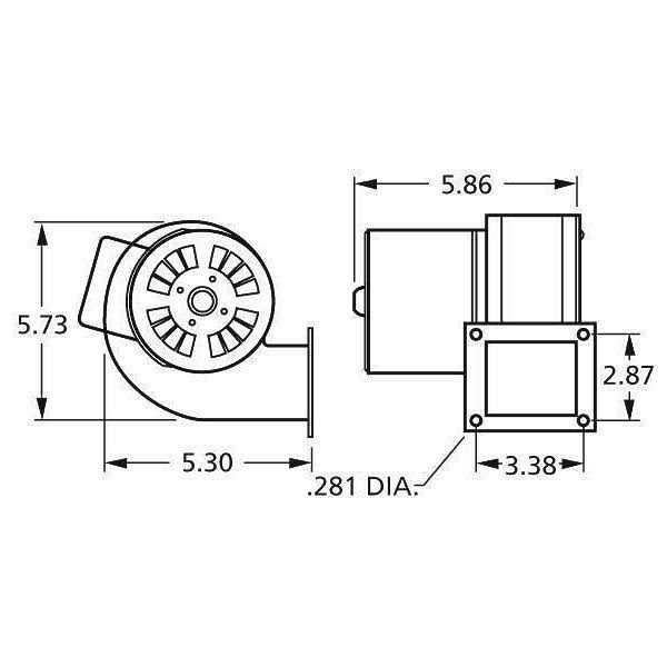 Fasco B75 Centrifugal Blower with Sleeve Bearing - Cheap Fitting