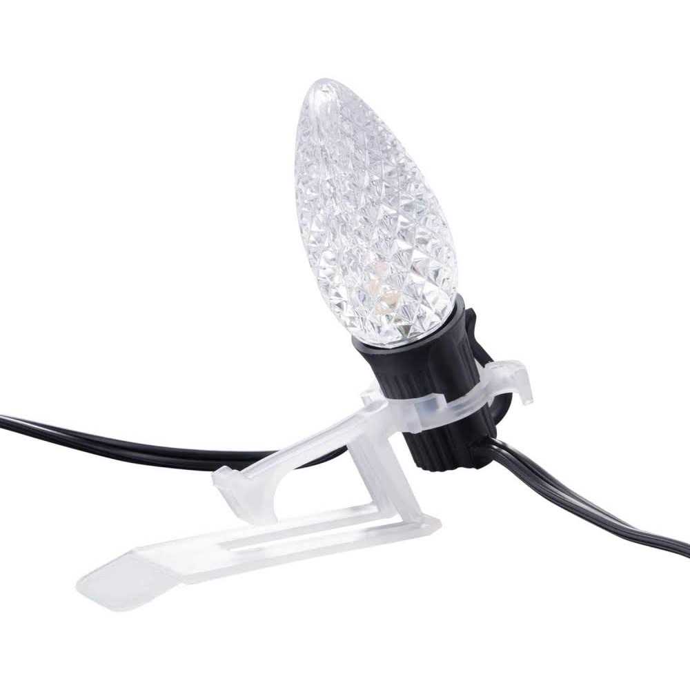 Brightown All In One Christmas Light Clip, Universal Gutter and Shingle Clip for C7, C9 and Mini Lights - Cheap Fitting