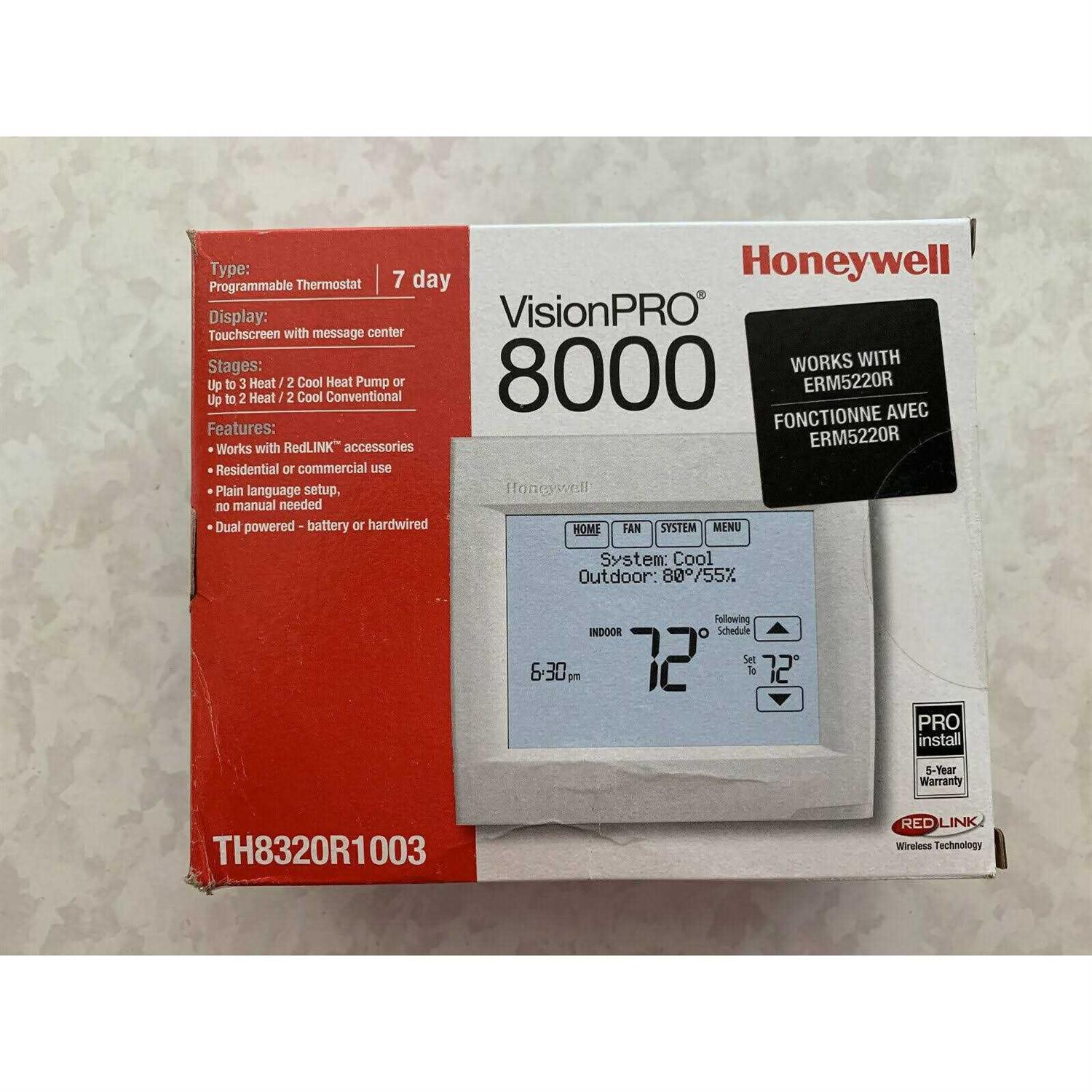 Honeywell TH8320R1003 Thermostat VisionPRO 8000 with RedLINK - Cheap Fitting