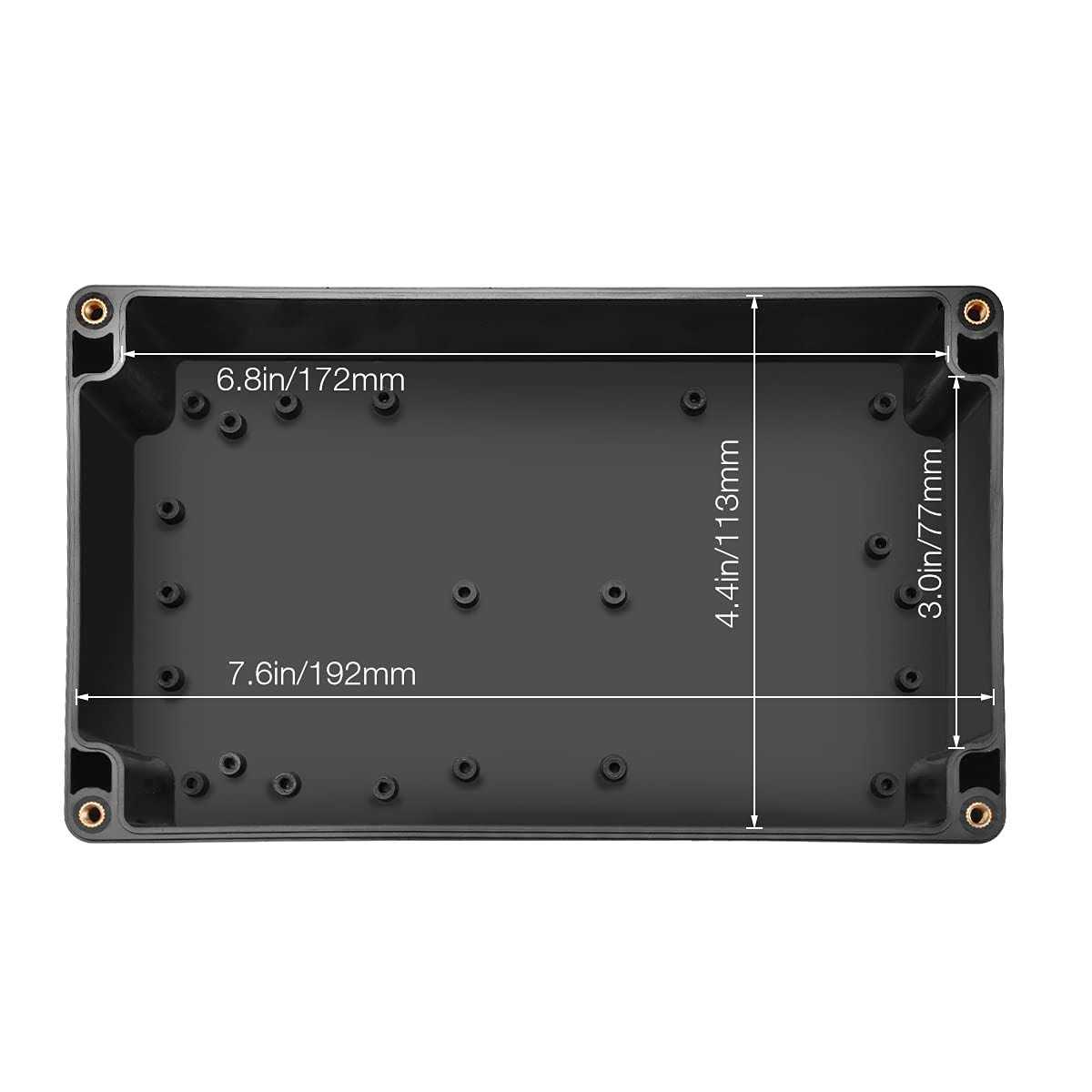 Pinfox Waterproof Electronic Abs Plastic Junction Project Box Enclosure 200mm by 120mm by 75mm - Cheap Fitting