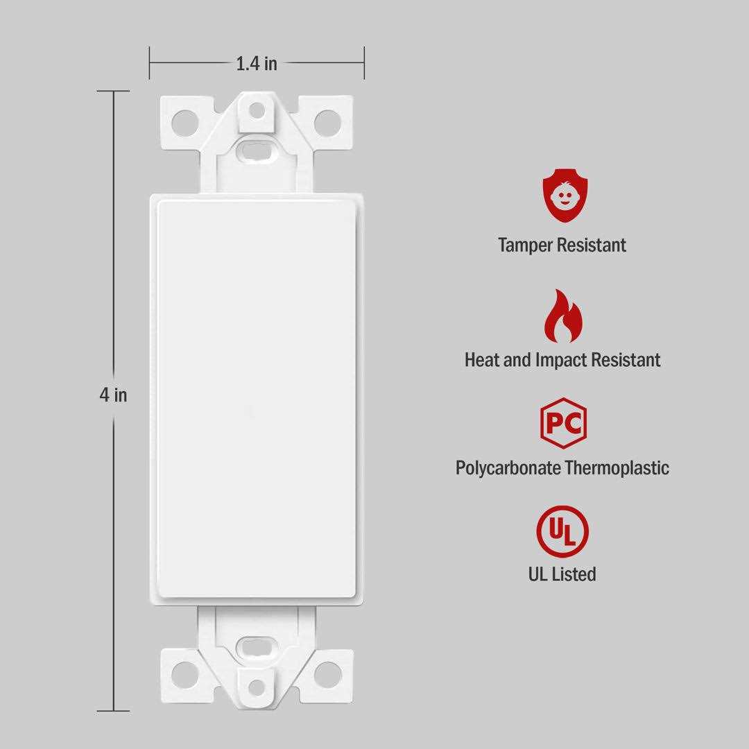 TOPGREENER Blank Adapter 1-Gang Standard Size White Polycarbonate Indoor Blank Wall Plate - Cheap Fitting