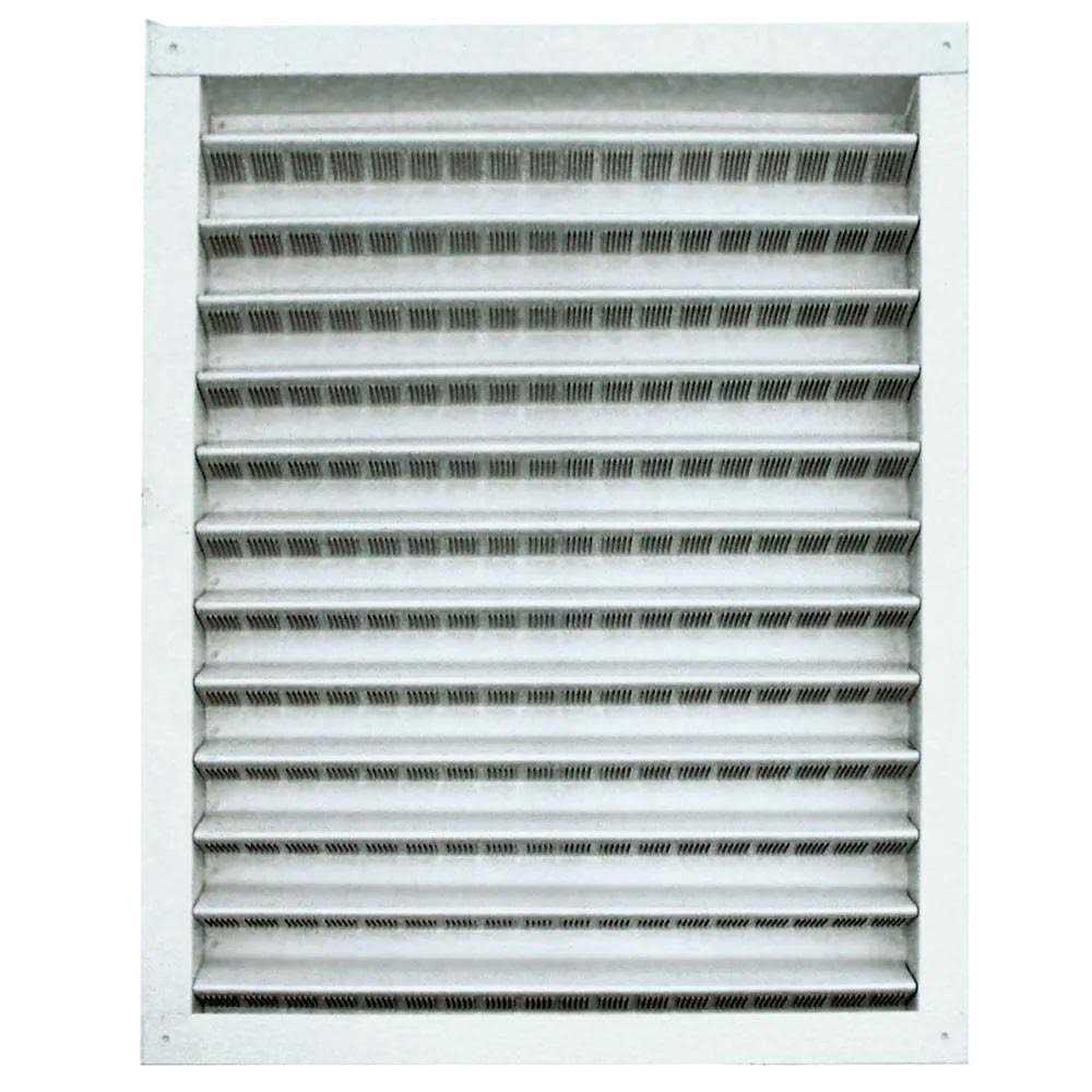 Master Flow 18 in. W x 24 in. L White Aluminum Wall Louver - Cheap Fitting