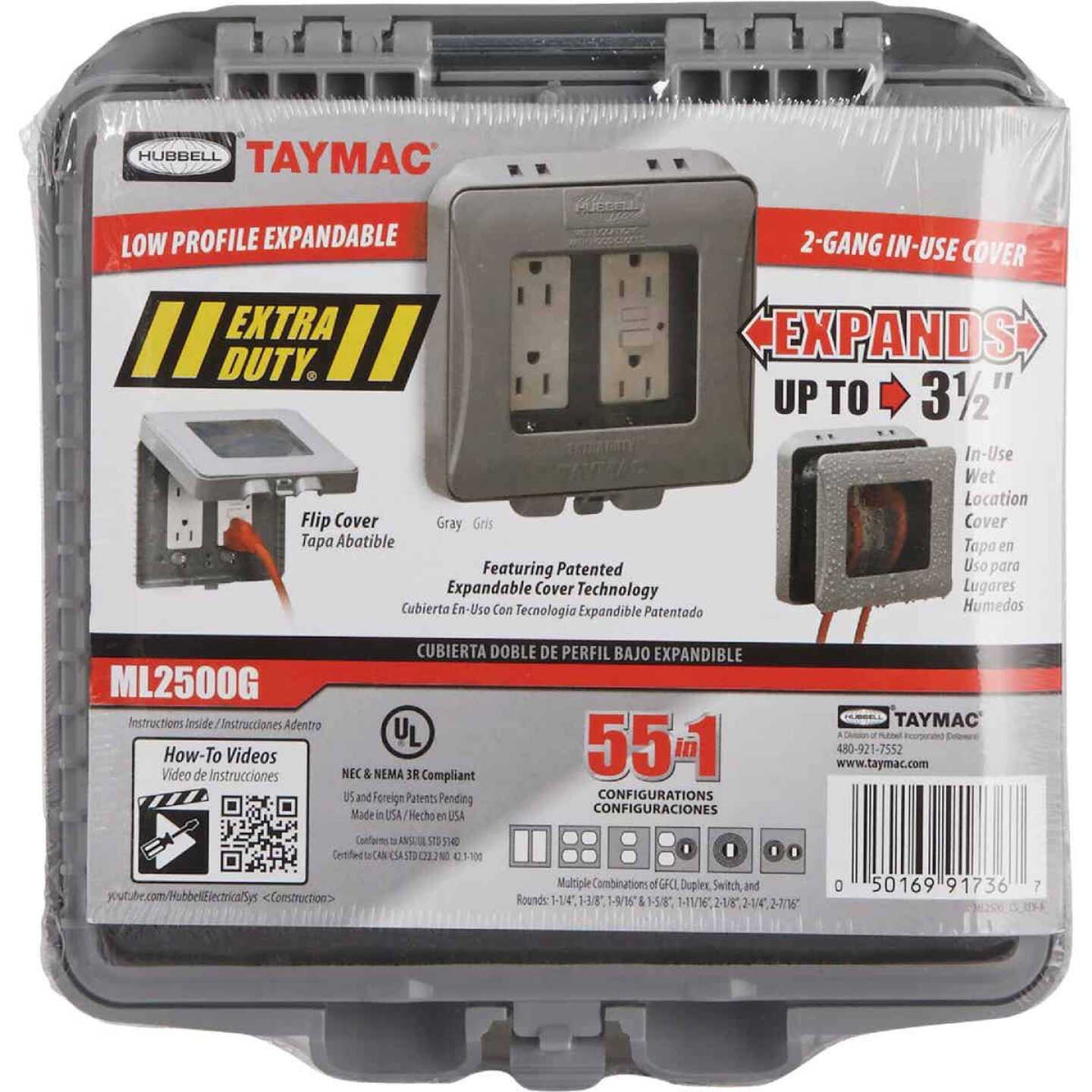 TayMac Weatherproof-In-Use Cover 2-Gang ML2500G - Cheap Fitting