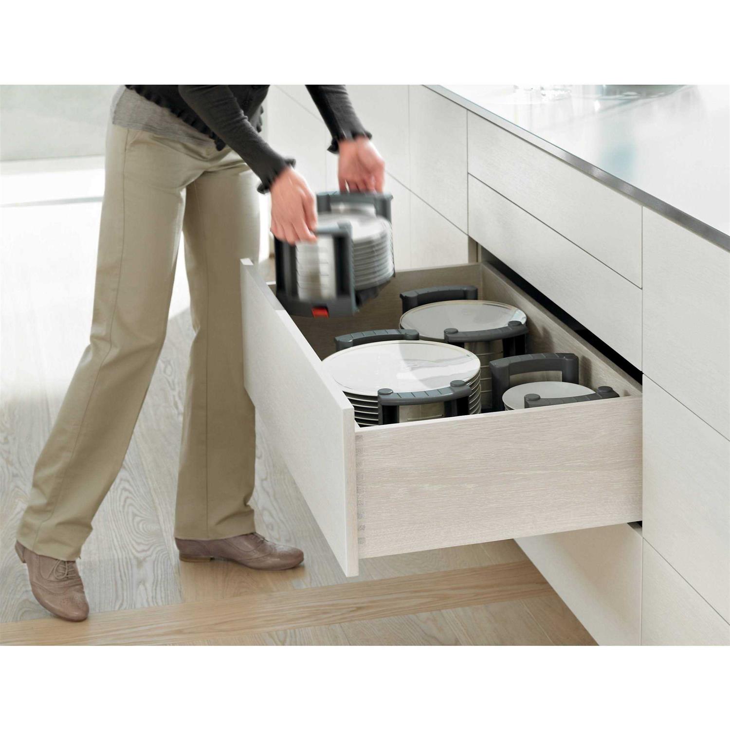 Blum 769.6100S Movento Heavy Duty 24 Inch Full Extension Undermount Concealed Drawer slides with 170 lbs. Weight Capacity and Soft Close - Cheap Fitting