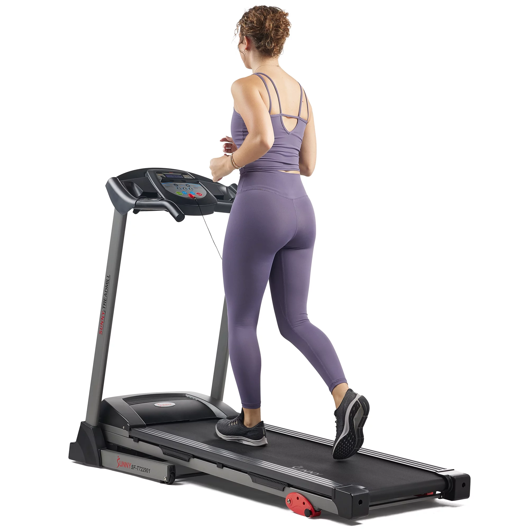 Sunny Health & Fitness Foldable Electric Smart Treadmill with Adjustable Incline and Bluetooth Connectivity - SF-T722901 - Cheap Fitting