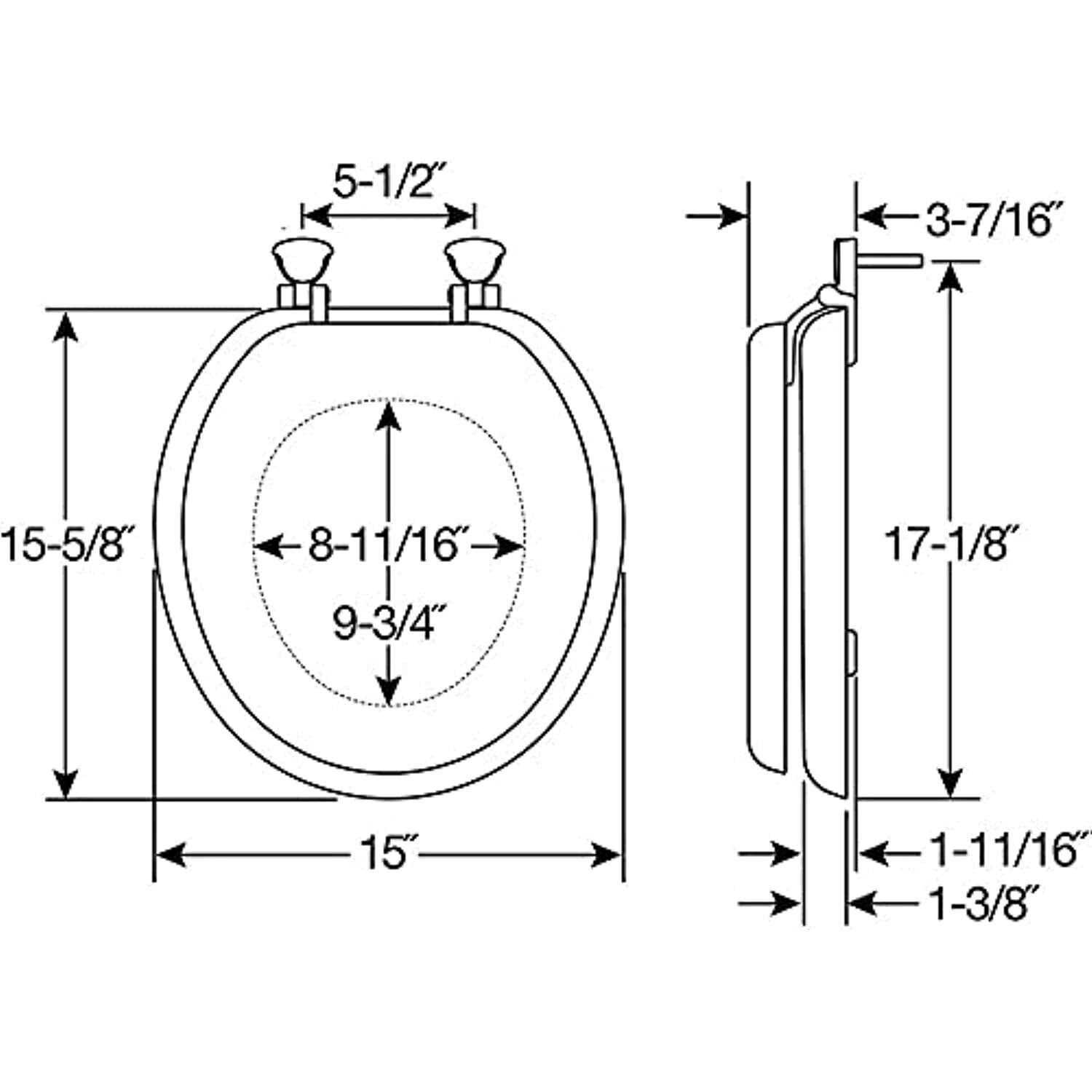 Bemis Round Soft Toilet Seat - Cheap Fitting