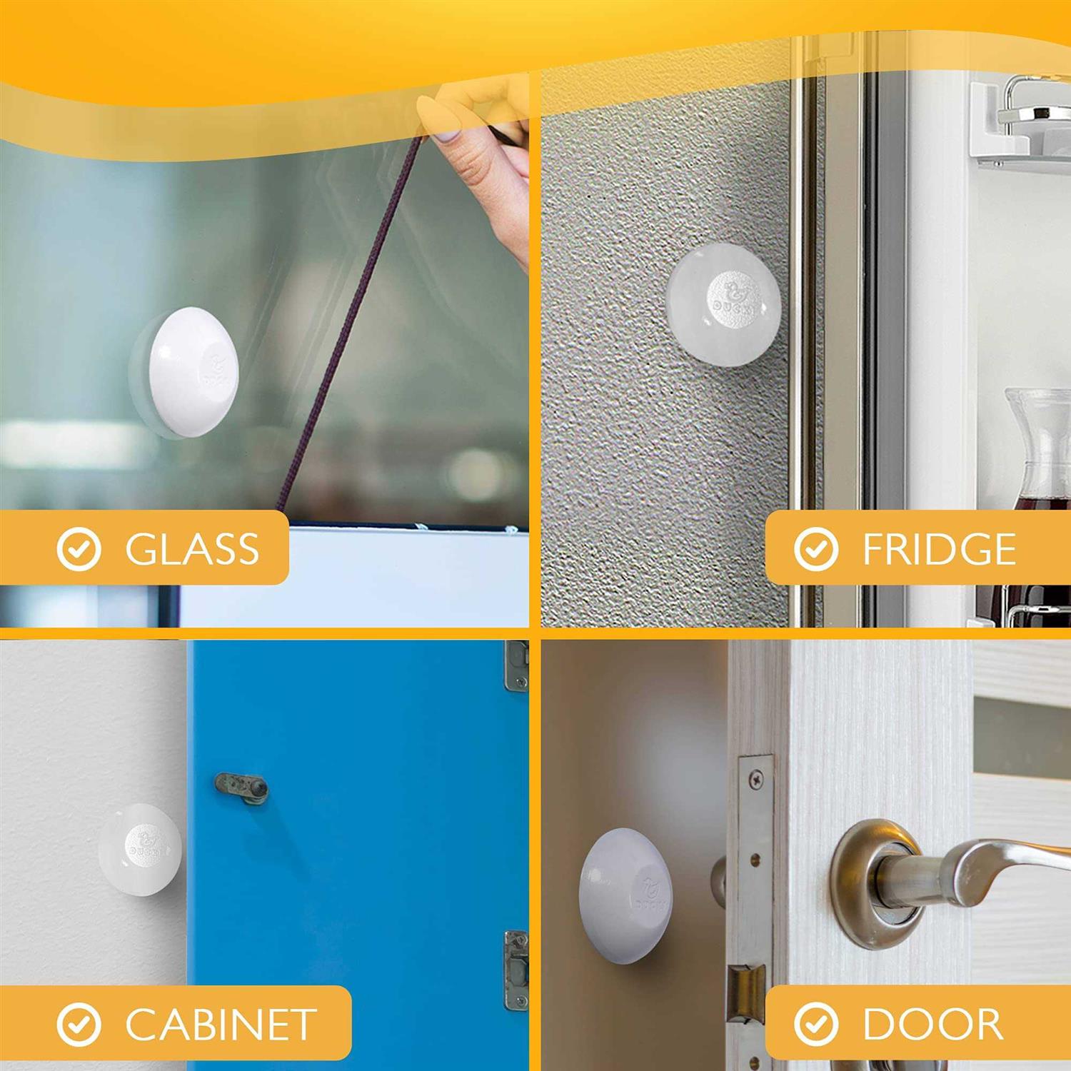 Ducki Wall Protectors White Self Adhesive Reusable Solution for Stopping Wall Damage & Noise from Doors - Cheap Fitting