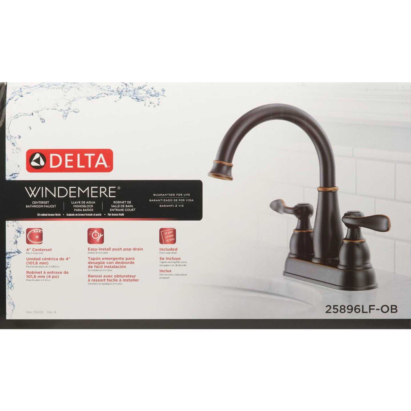 Delta Windemere Oil Rubbed Bronze Centerset Bathroom Sink Faucet 4 - Cheap Fitting
