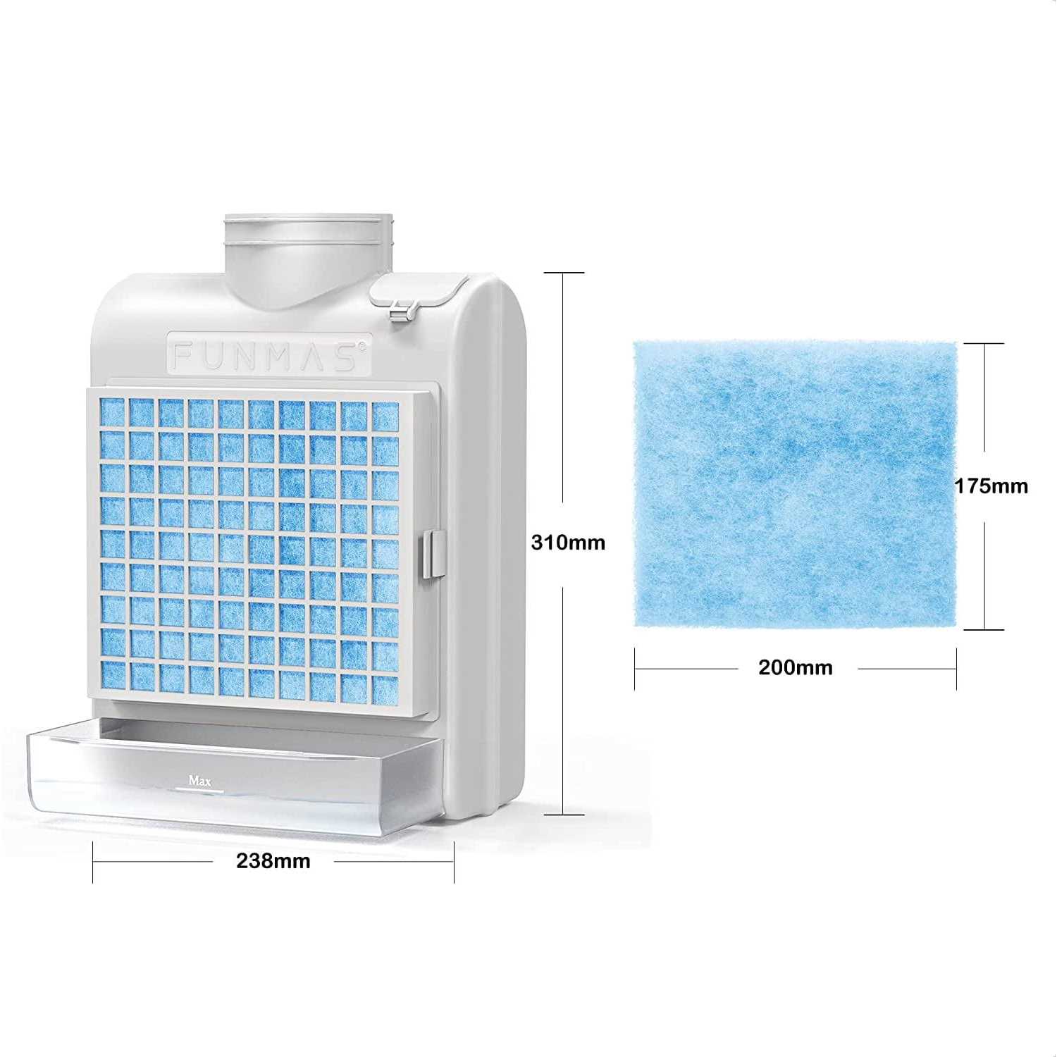 Funmas 3-in-1 Indoor Dryer Vent, Stainless Steel Screen Filter, Polyester Filter and Water Drawer System - Cheap Fitting