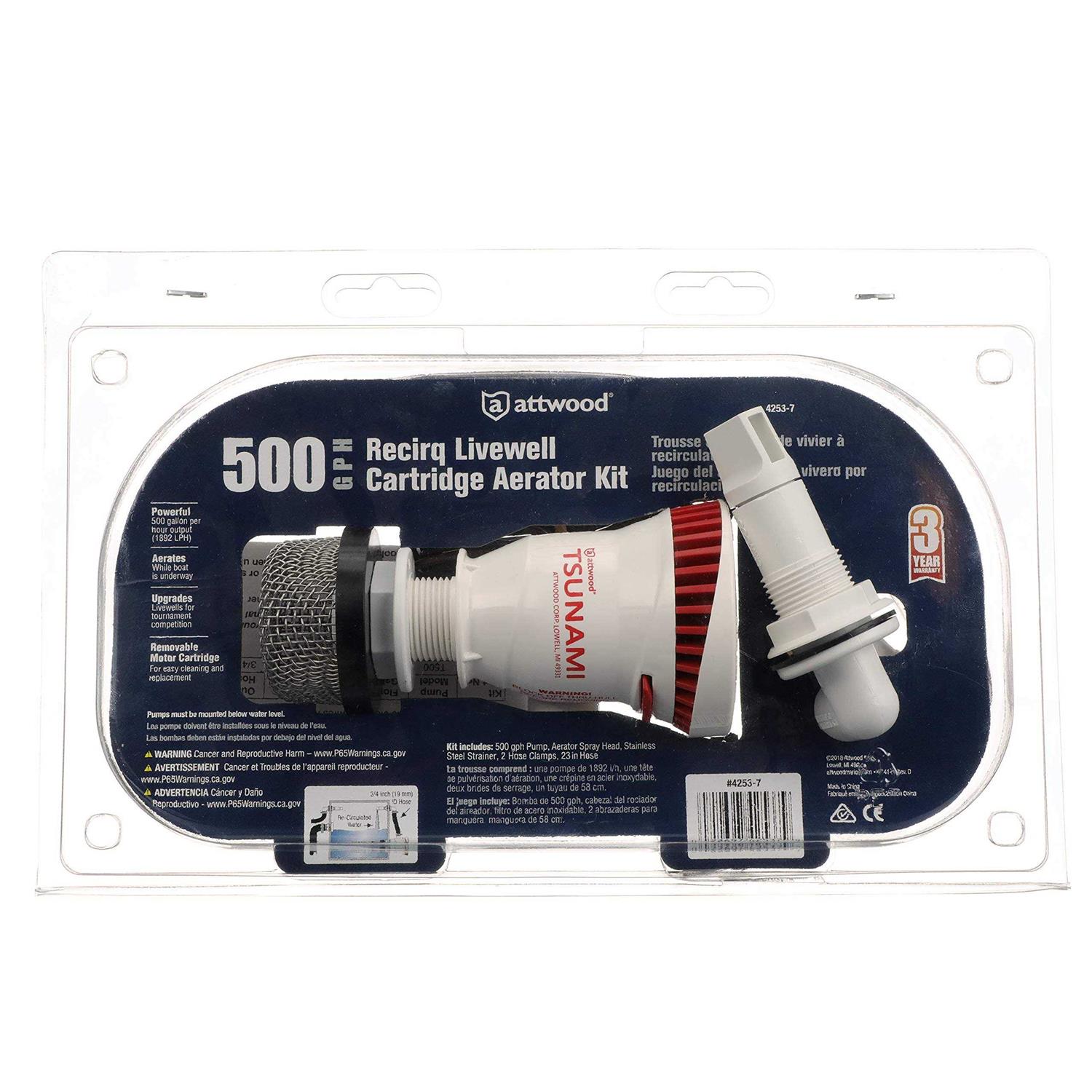 Attwood Tsunami Recirq Aerator Kit 4253-7 - Cheap Fitting