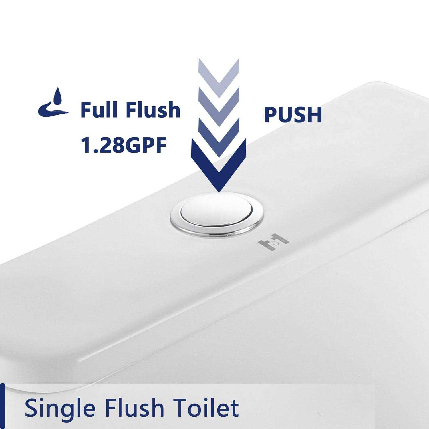 DeerValley DV-1F52807 Symmetry 1.28 GPF Elongated One-Piece Toilet - Cheap Fitting