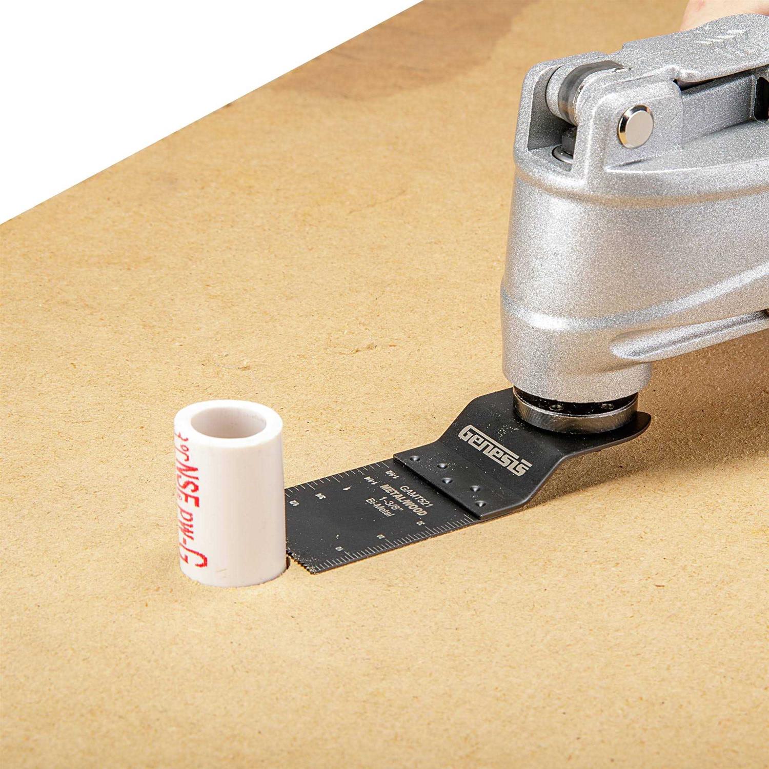 Genesis 3.5 Amp Variable-Speed Oscillating Multi-Tool Kit with 16-Piece Accessory Set, Accessory Storage Box, and Carrying Bag - Cheap Fitting