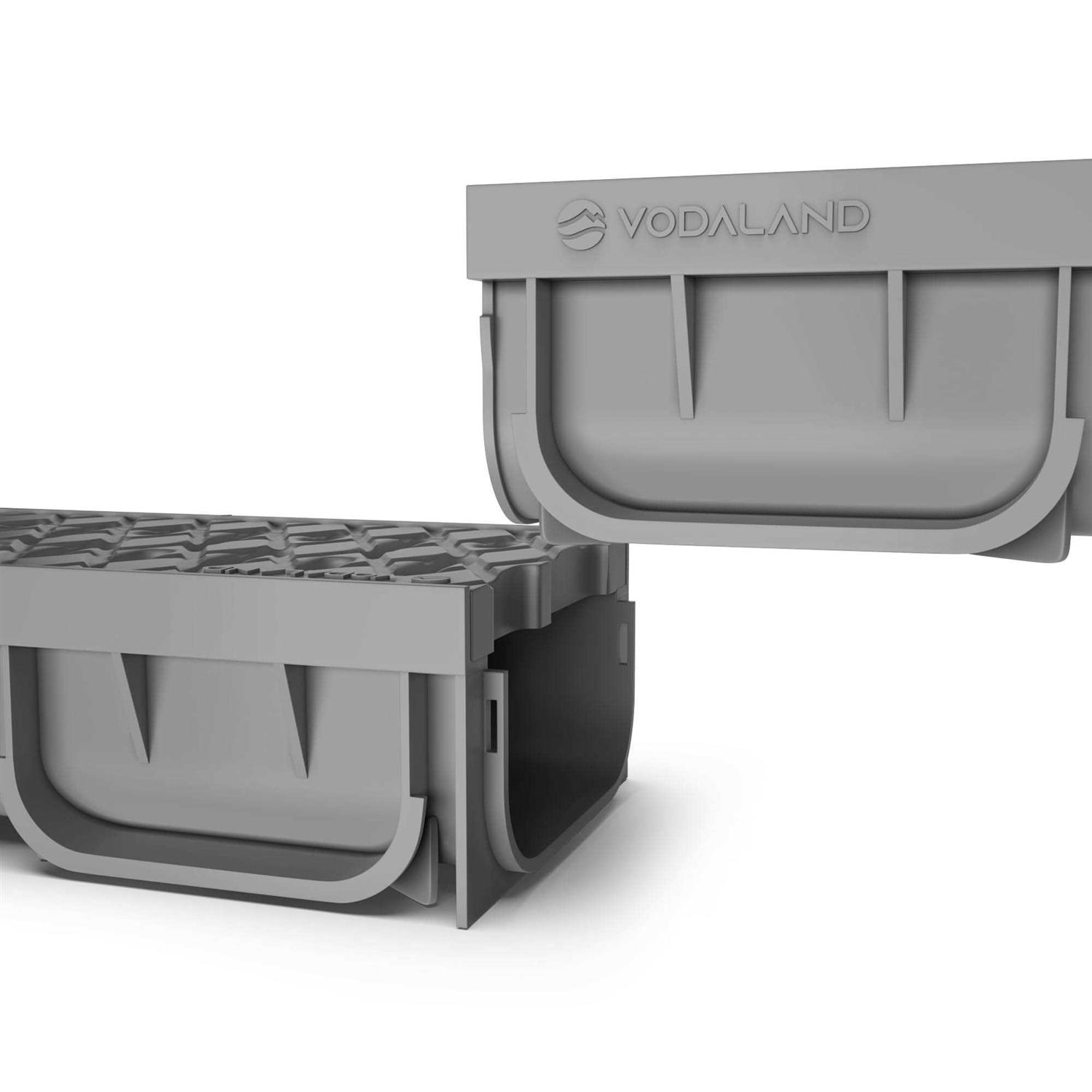 Vodaland 4 Inch Trench Drain System With Grate - Cheap Fitting