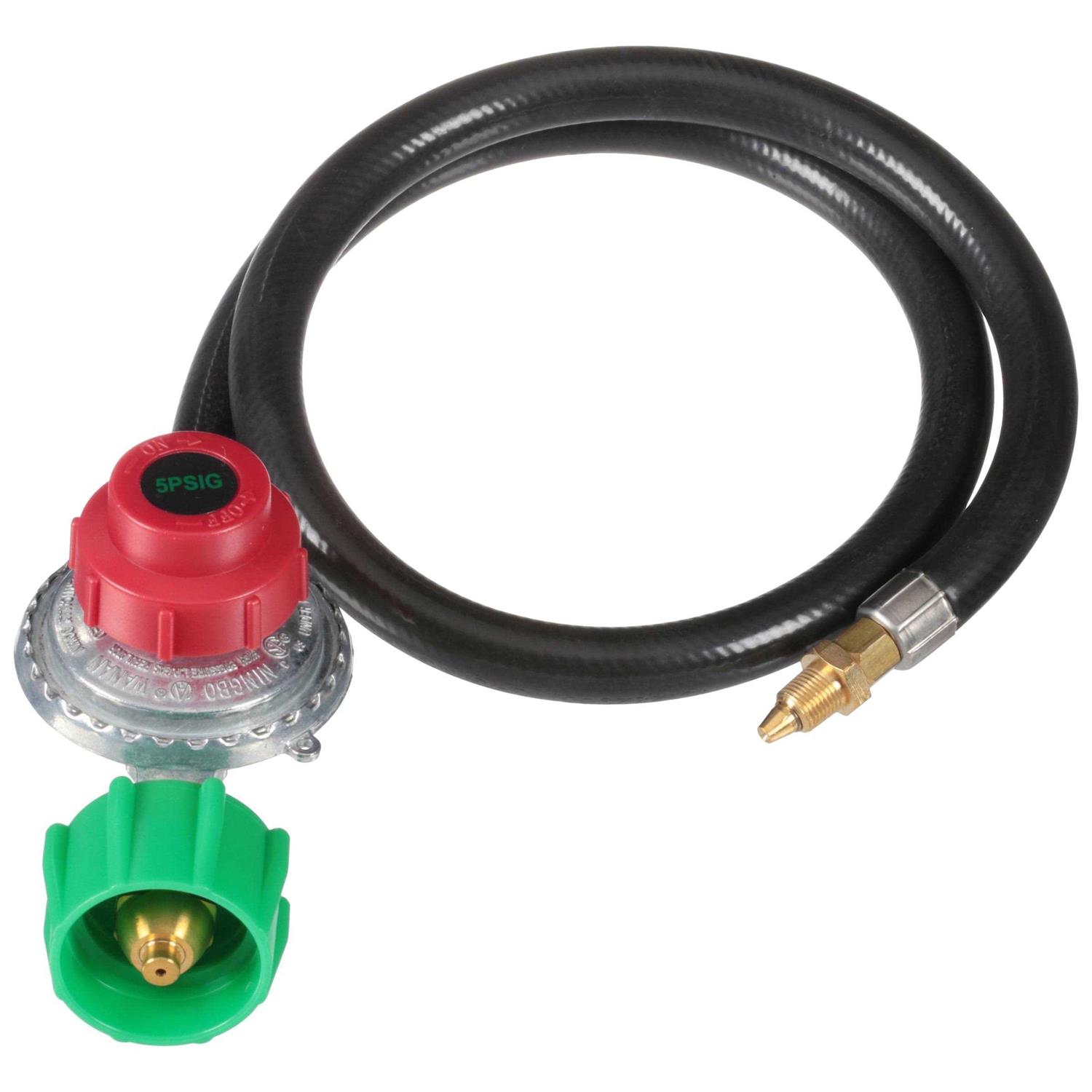 King Kooker High-Pressure Adjustable Regulator and LP Hose - Cheap Fitting