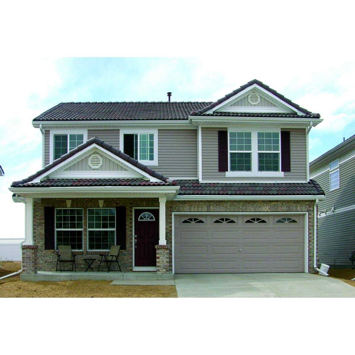 H Builders Edge Standard Cathedral Top Center Mullion Open Louver Shutters Includes Matching Installation - Cheap Fitting