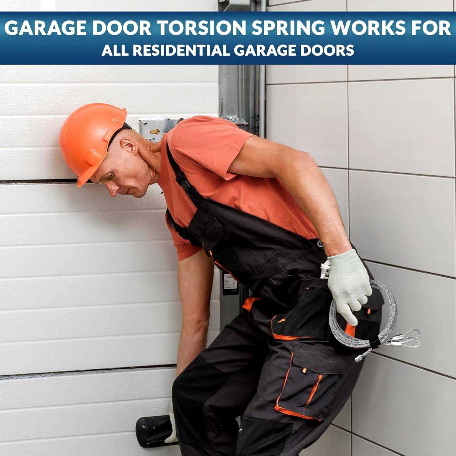 BURIUS Pair Garage Door Torsion Spring Wire Home Safety Cable 7′ Garage Door Opener Extension - Cheap Fitting